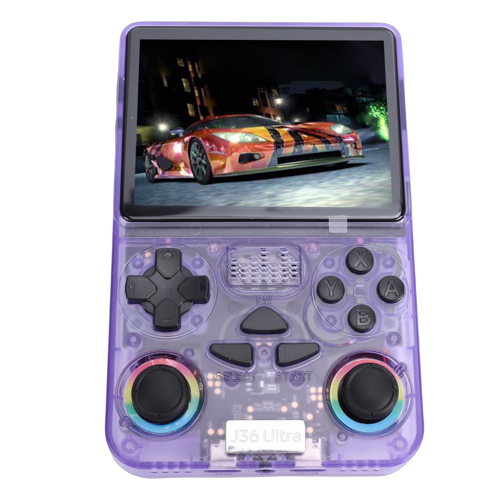 Console per Videogiochi retrò, Spazio di Archiviazione da 64 GB, Batteria a Lunga Durata, Schermo da 4 Pollici, Adatto a Tutte le età, Octa Core, 5.1, Gioco per Doppio Giocatore (Viola)