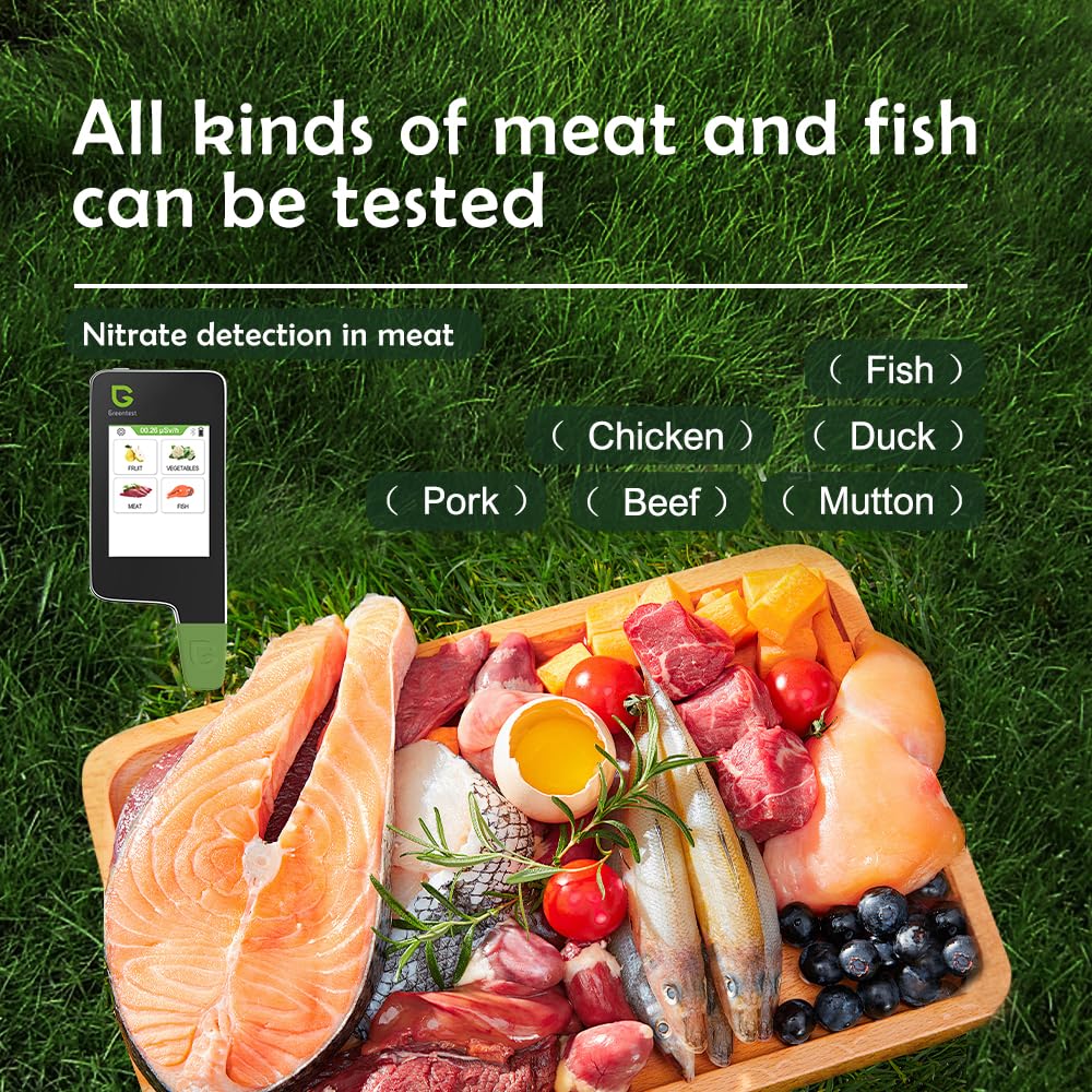 Mini probador de nitrato 3FB para pescado, frutas, verduras, carne, probador de agua TDS para la salud del hogar, seguridad alimentaria, color negro