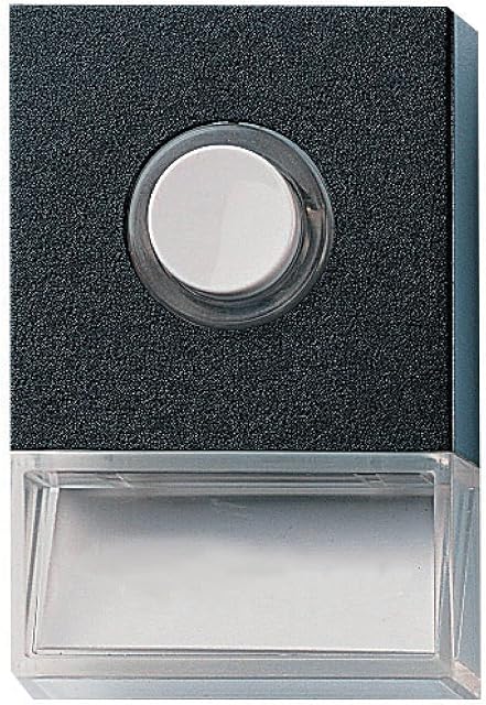 Friedland D723 'Pushlight' Illuminated Bell Push with Nameholder - Black