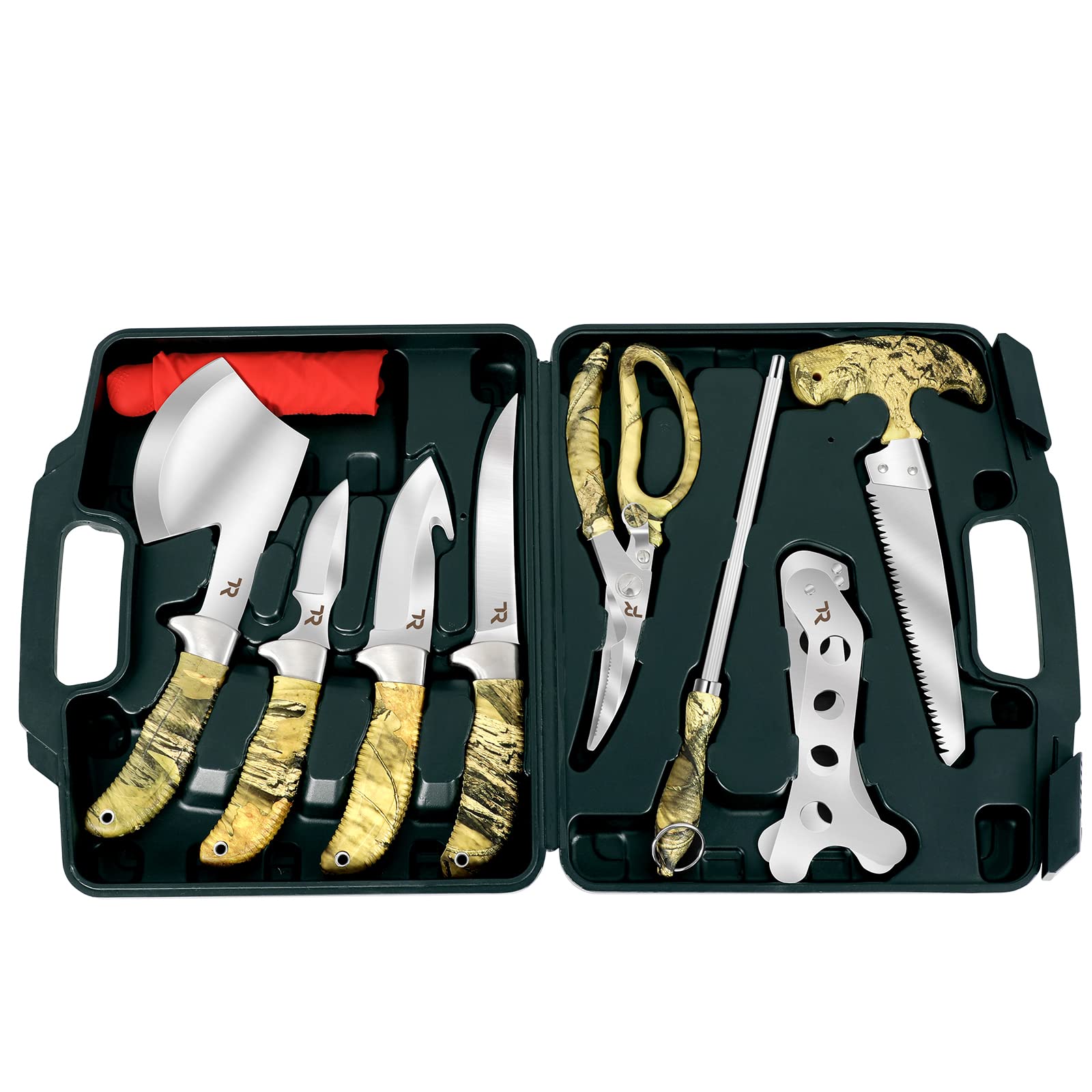 Buy TR Field Dressing Kit Hunting Knife Set, 10Piece Portable Butcher Game Processing Kit for