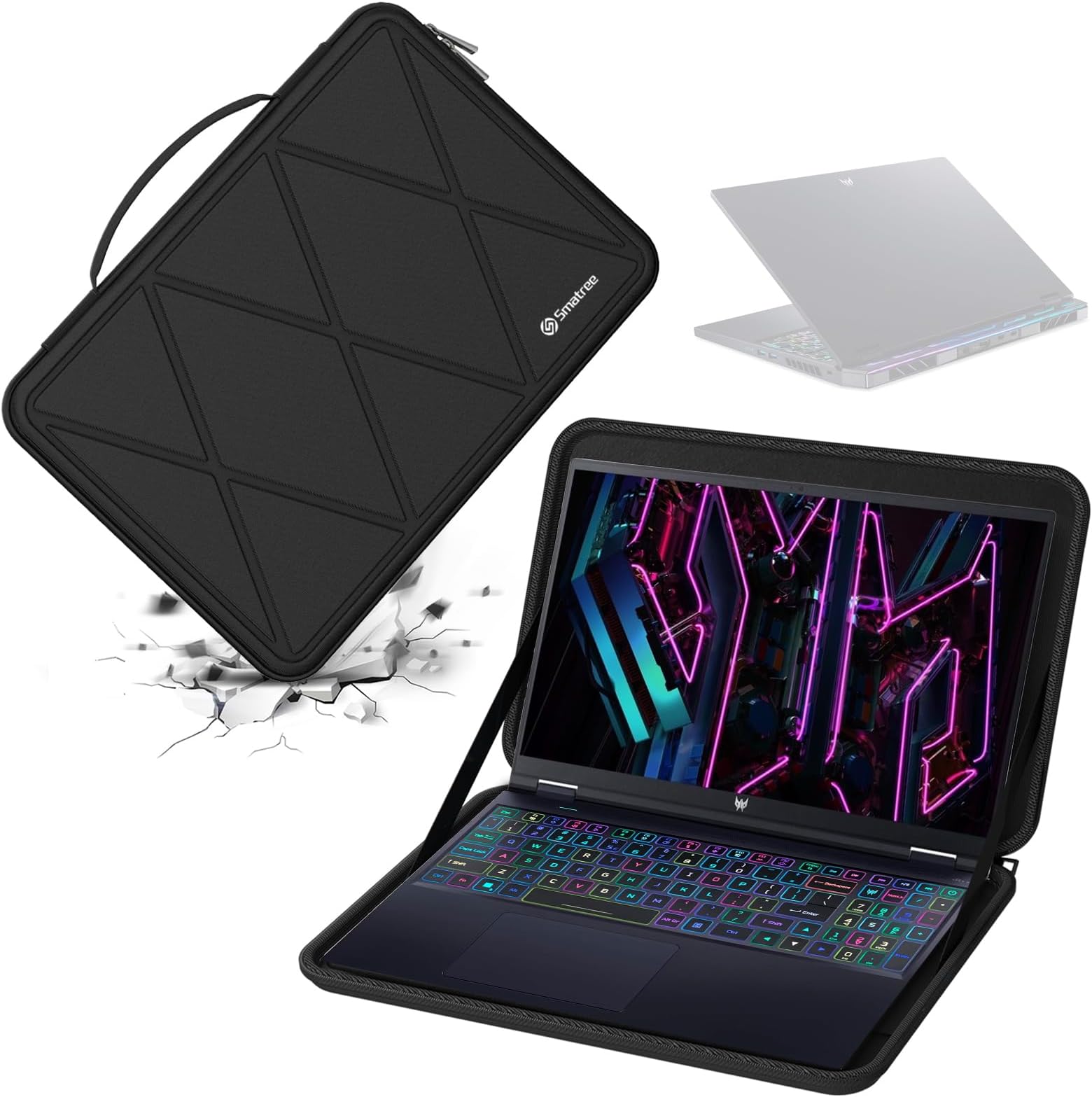 Smatree Hard EVA Protective Sleeve Case Compatible for 16 inch Acer Predator Helios 16/Neo 16/16 PH16-71-74UU/16 PH16-71-72YG, for Nitro 16 AN16-41-R6HK, Predator Helios NEO 16/16S AI (X8310)