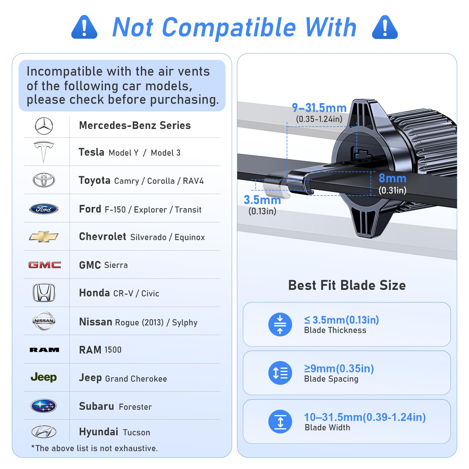 Blukar Support Téléphone Voiture, Support Grille d'aération Porte Téléphone Voiture Ventilation [Clip Amélioré&Rotation 360°& Un Bouton de Libération] Compatible avec Smartphone/GPS 4,0''-7,0''