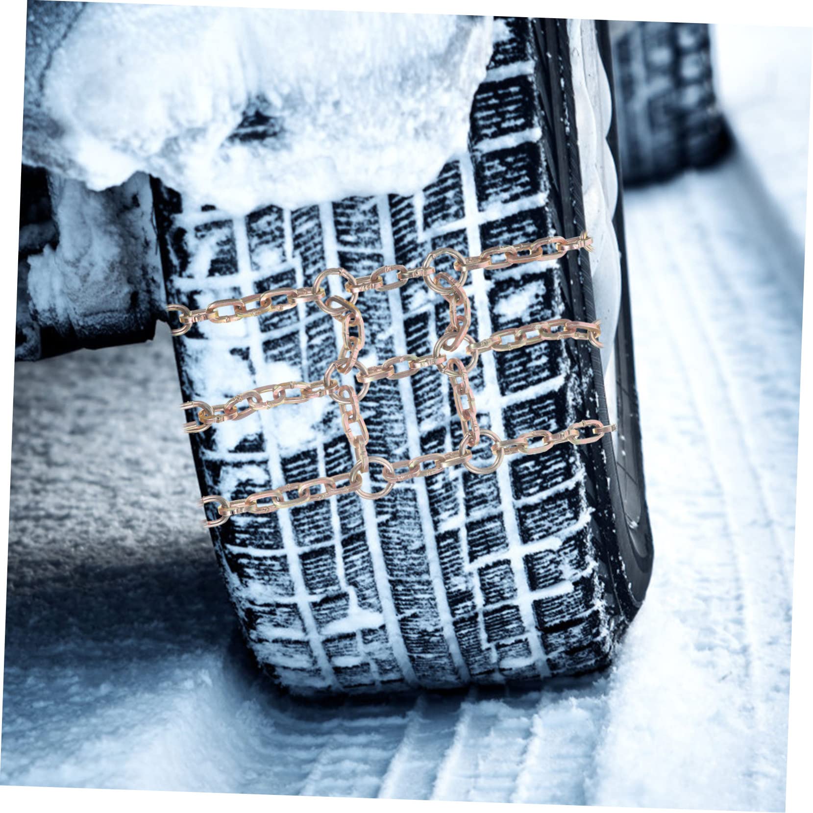 Catene Neve Auto Regolabili Antiscivolo con Cinghie Tensionamento Rapido per Pneumatici Suv e Furgoni Protezione Lati Rinforzata per Ghiaccio e Emergenza Invernale