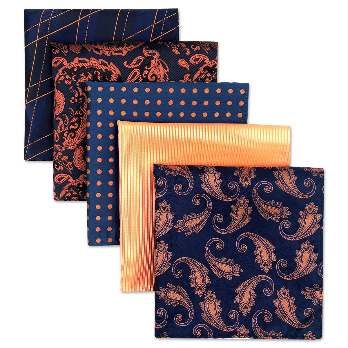 S&W SHLAX&WING 5 Pieces Pañuelo De Bolsillo Para Hombre Handkerchiefs Set para chaqueta de traje — view 29