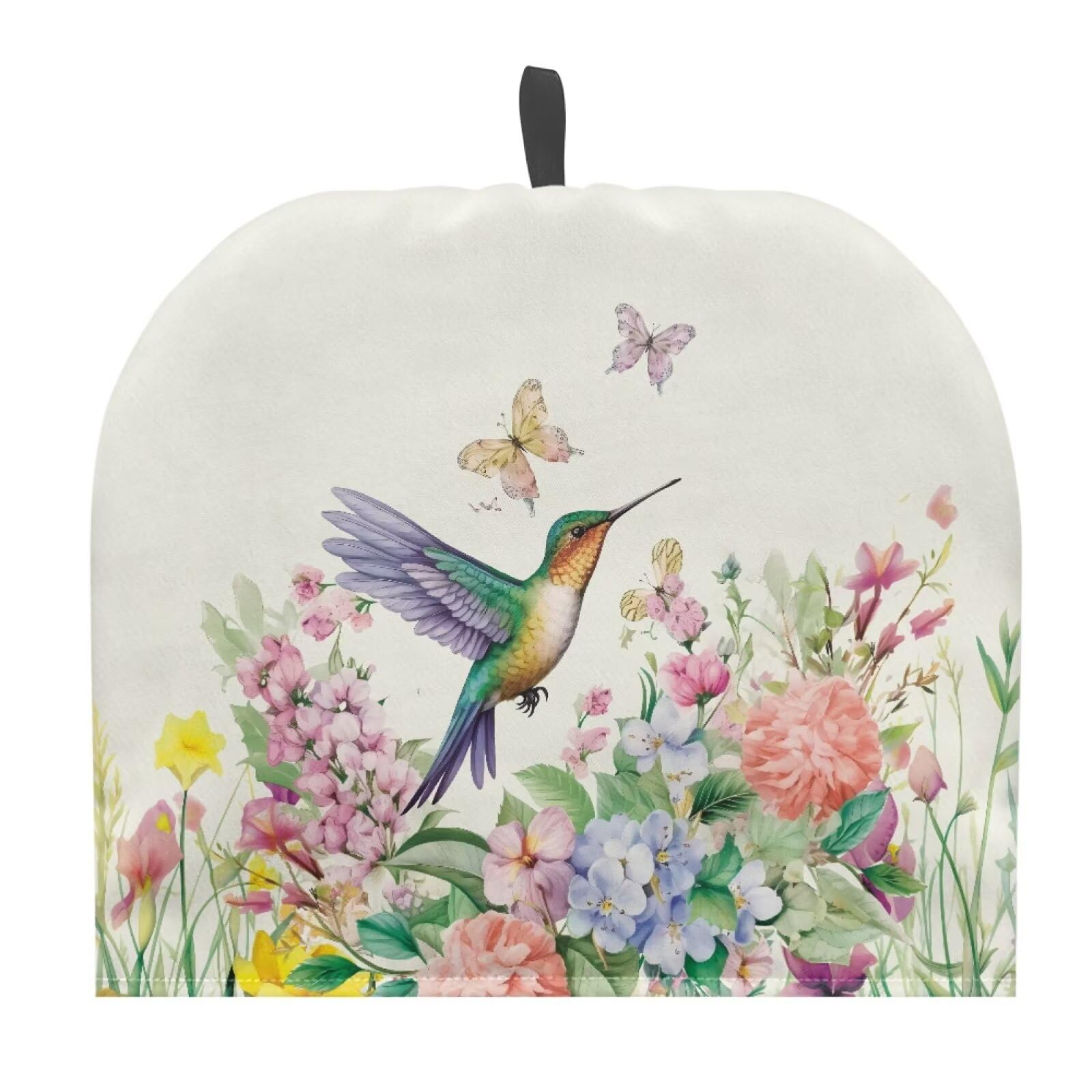 Tutolipy Hummingbird Blooming Flower Tea Pot Cover Insulated Teapot Cozy Quilt Durable Tea Kettle Protector Universal Tea Pot Warmer for Home Kitchen Tabletop Decor — image 1