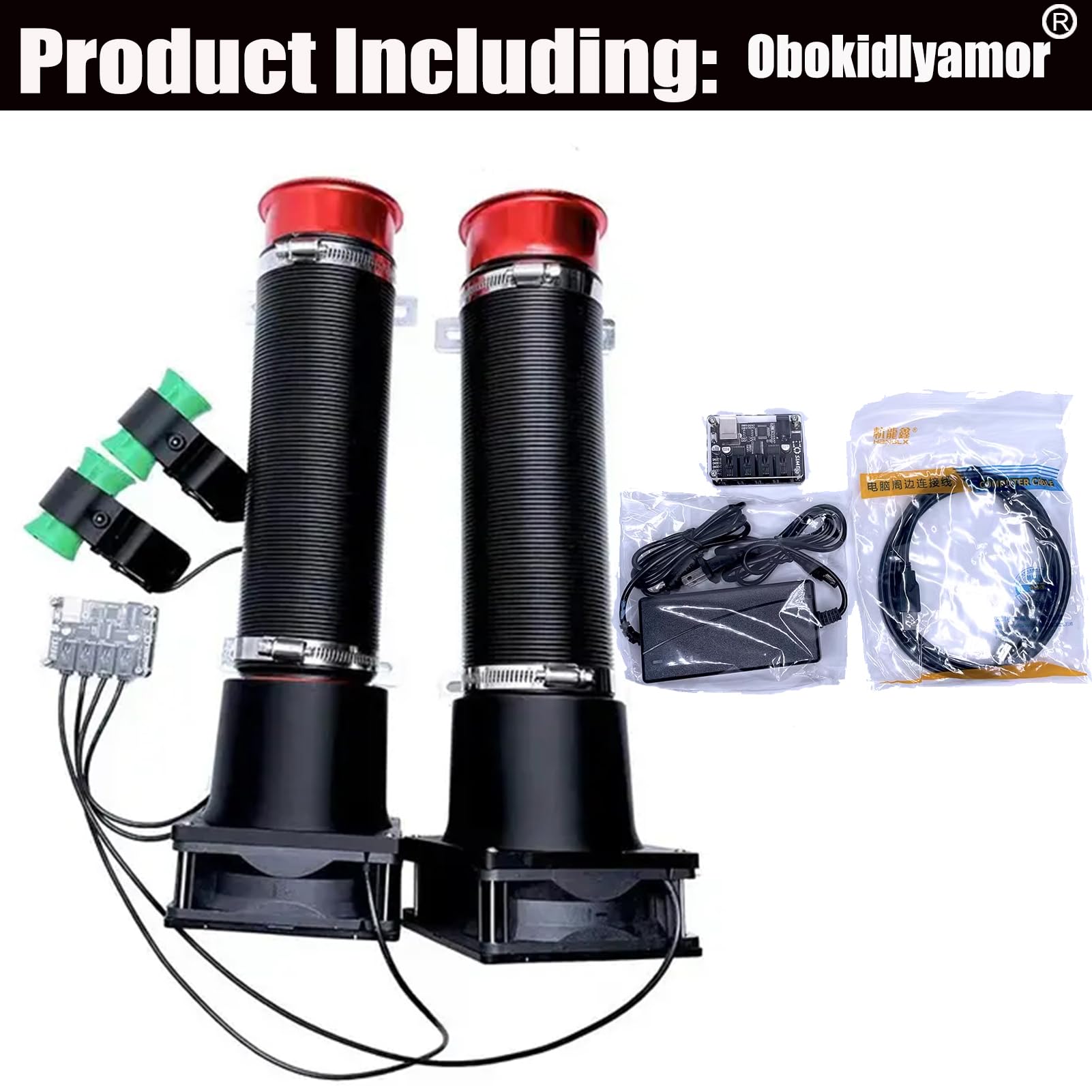 Obokidlyamor Symulacyjna rura wlotowa turbiny, symulator poczucia wiatru, zmiana prędkości wiatru na kierownicy, gra wyścigowa, PC, USB, do Logitech/Thrustmaster/fanatec G923 G920 G29 rura ssąca