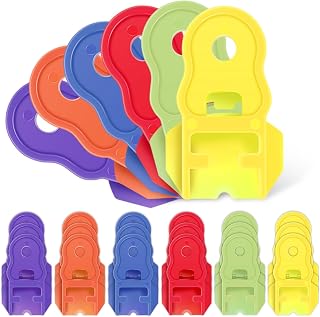 Soda Manual Can Opener, 24 Pcs Easy Can Openers, Colorful Soda Beer Can Opener Beverage Can Cover Protector, Plastic Can Tab Opener Tool for Pop, Coke, Beer, Soda, Aluminum Beverage