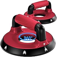 READAEER Rotating Push Up Bars with Bearings - 360° Smooth Motion, Ergonomic Non-Slip Grips, Stable 8.2" Base for Wrist Relief & Full-Body Workouts