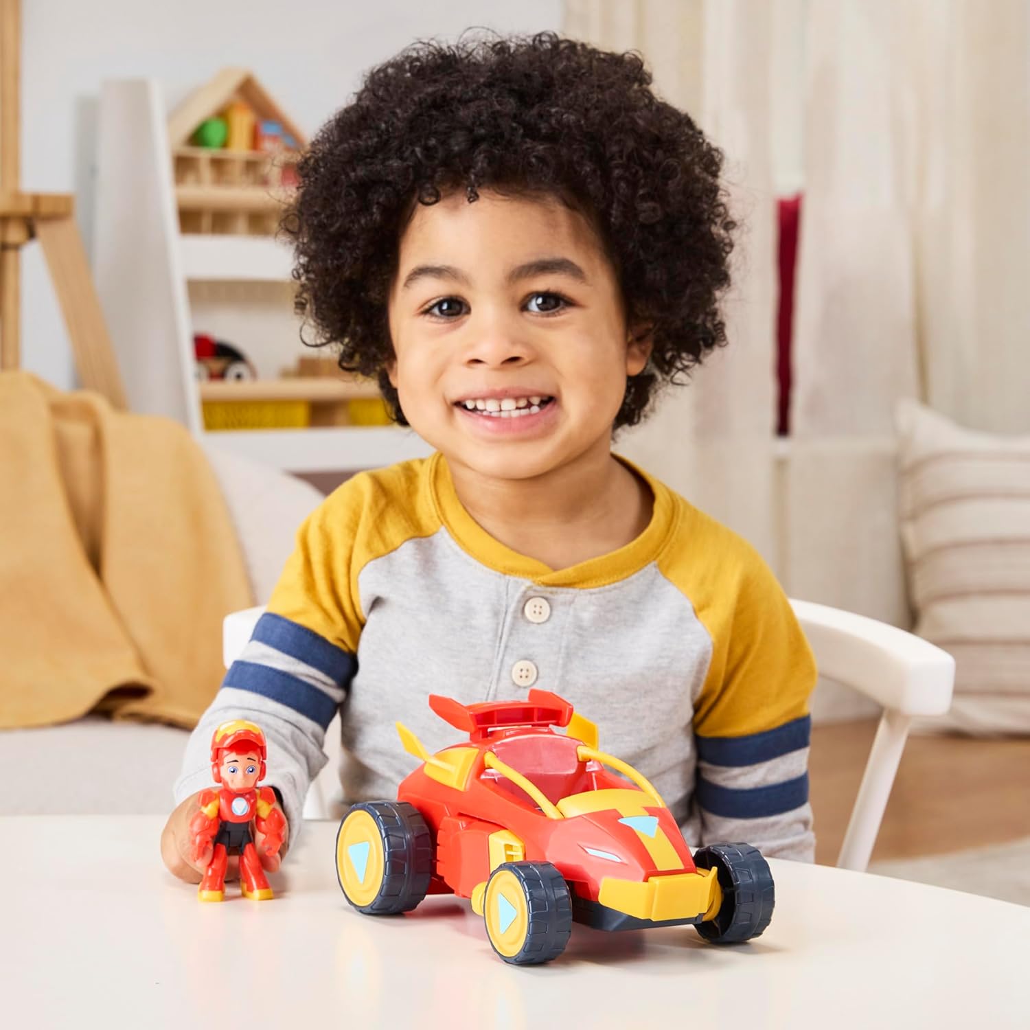 Marvel Iron Man and his Awesome Friends 2-in-1 Mech Suit & Vehicle, Action Figure & Toy Vehicle Set, 3-Inch-Scale Super Hero Toys, Ages 3+ - Image 3