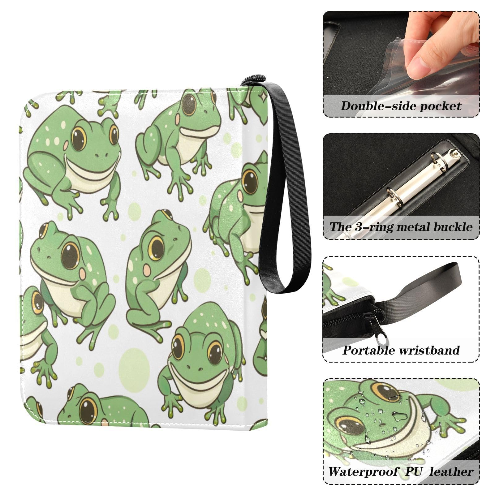 frog card sleeves Amazon.com: GOODOLD Cute Frogs Card Binder 4