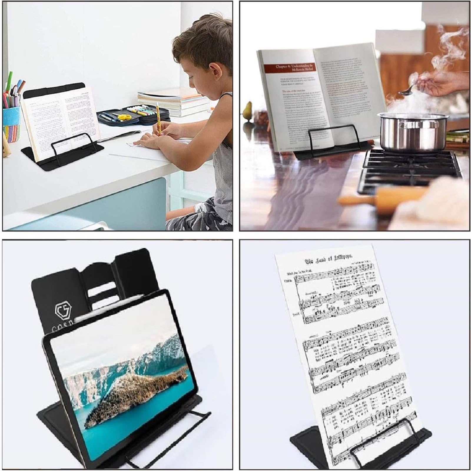 Pupitre De Table Pour Livres, Support De Livre Réglable En