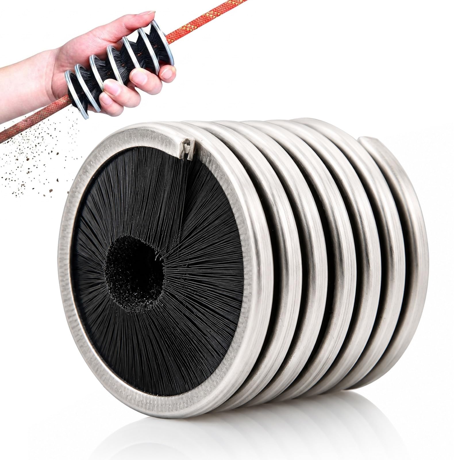 Climbing Rope Brush, Nylon Rope Cord Brush Climbing Cleaning Accessories Washing Tool for Wash and Maintenance