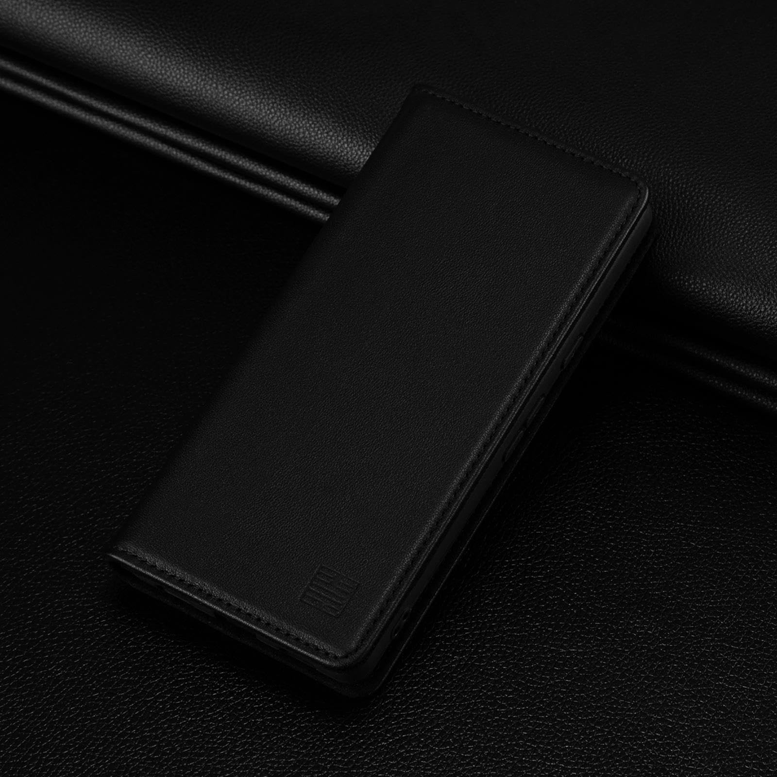 32nd Klassische Serie 2.0 Leder-Hülle Für Google Pixel 8 Pro – Mit RFID-Schutz, Kartenfach & Standfuß – Schwarz