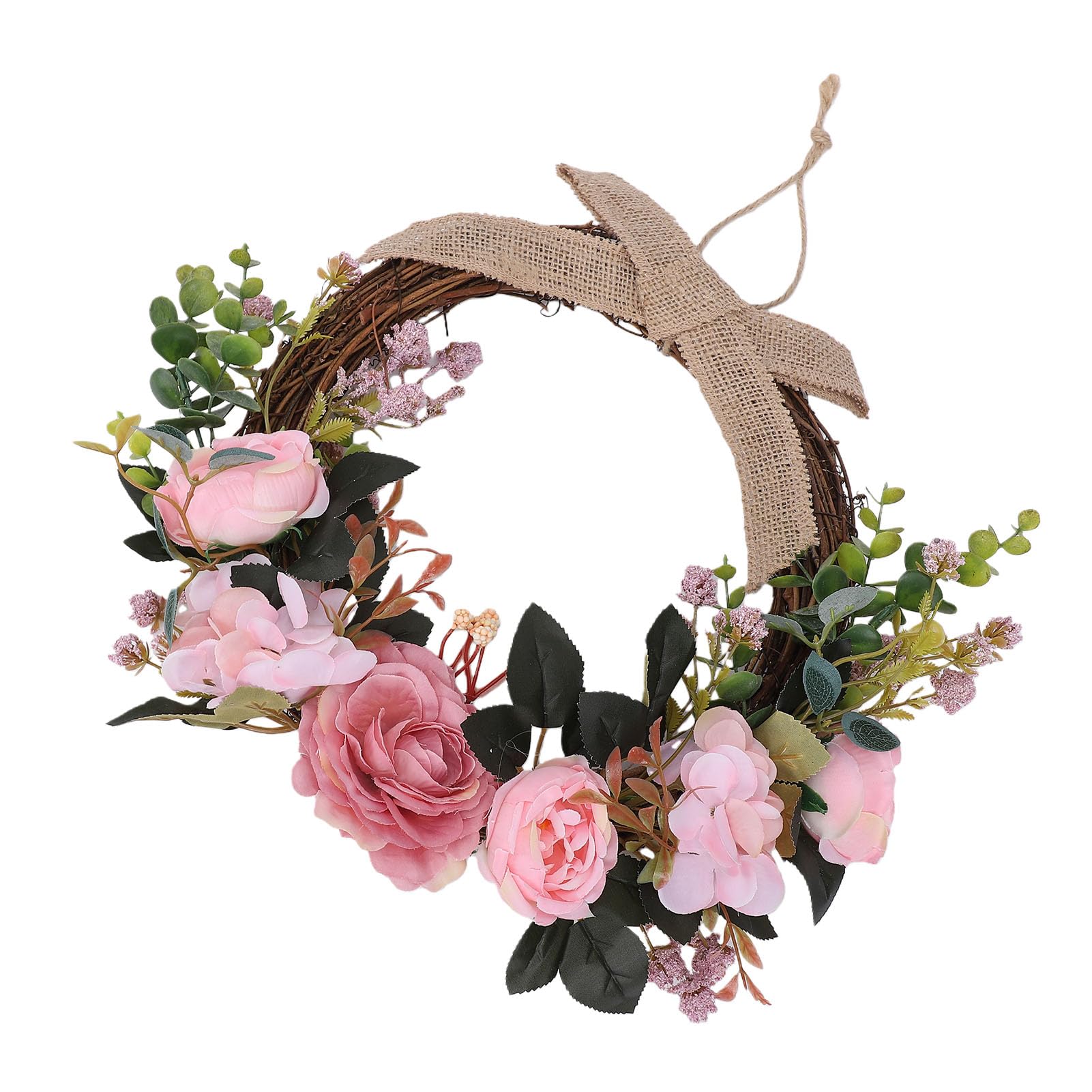 Couronne florale de printemps petite rose, le cadeau de Noël idéal pour la maison
