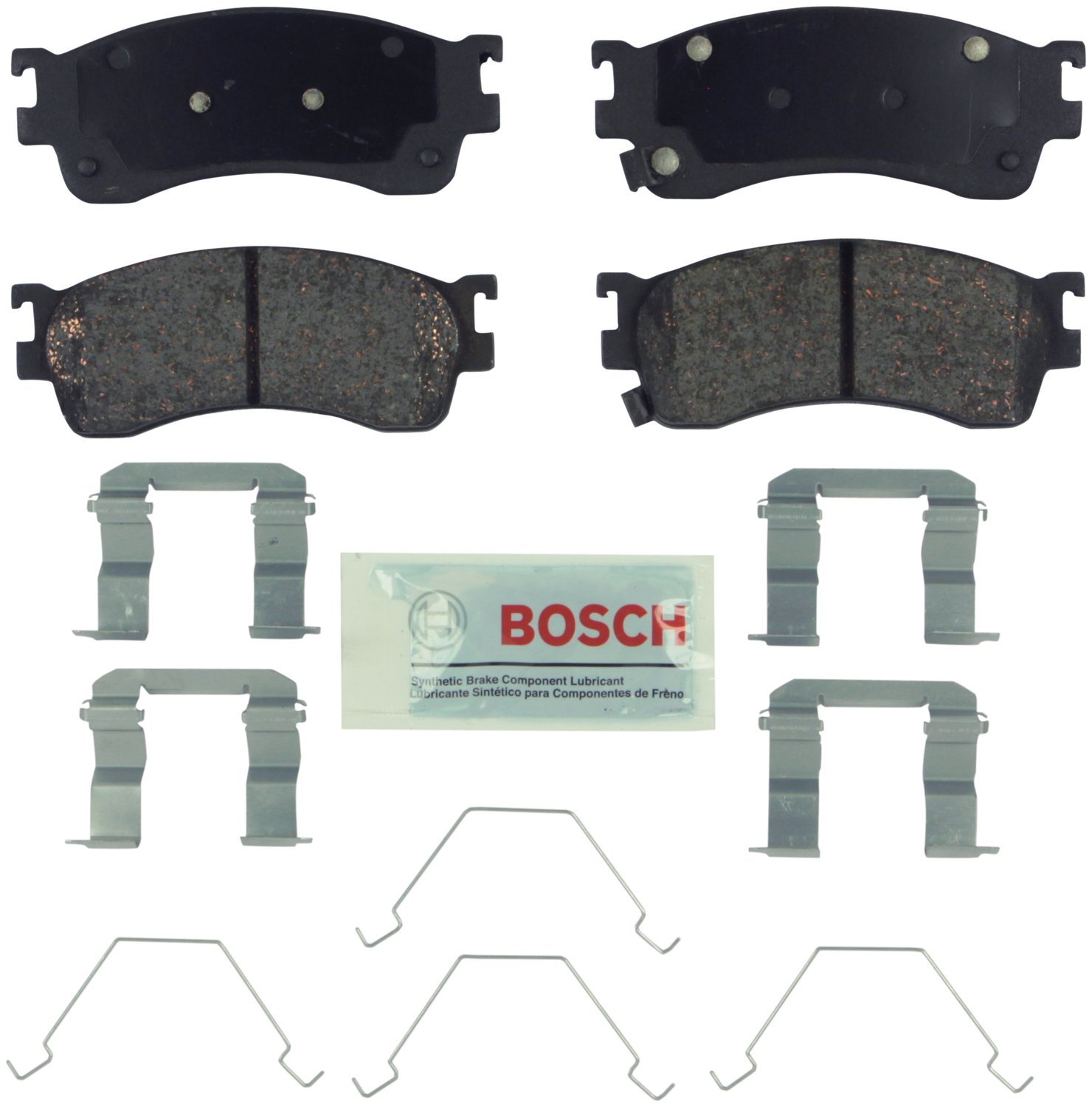 Bosch BE1324H Blue Disc Brake Pad Set with Hardware - FRONT — view 366
