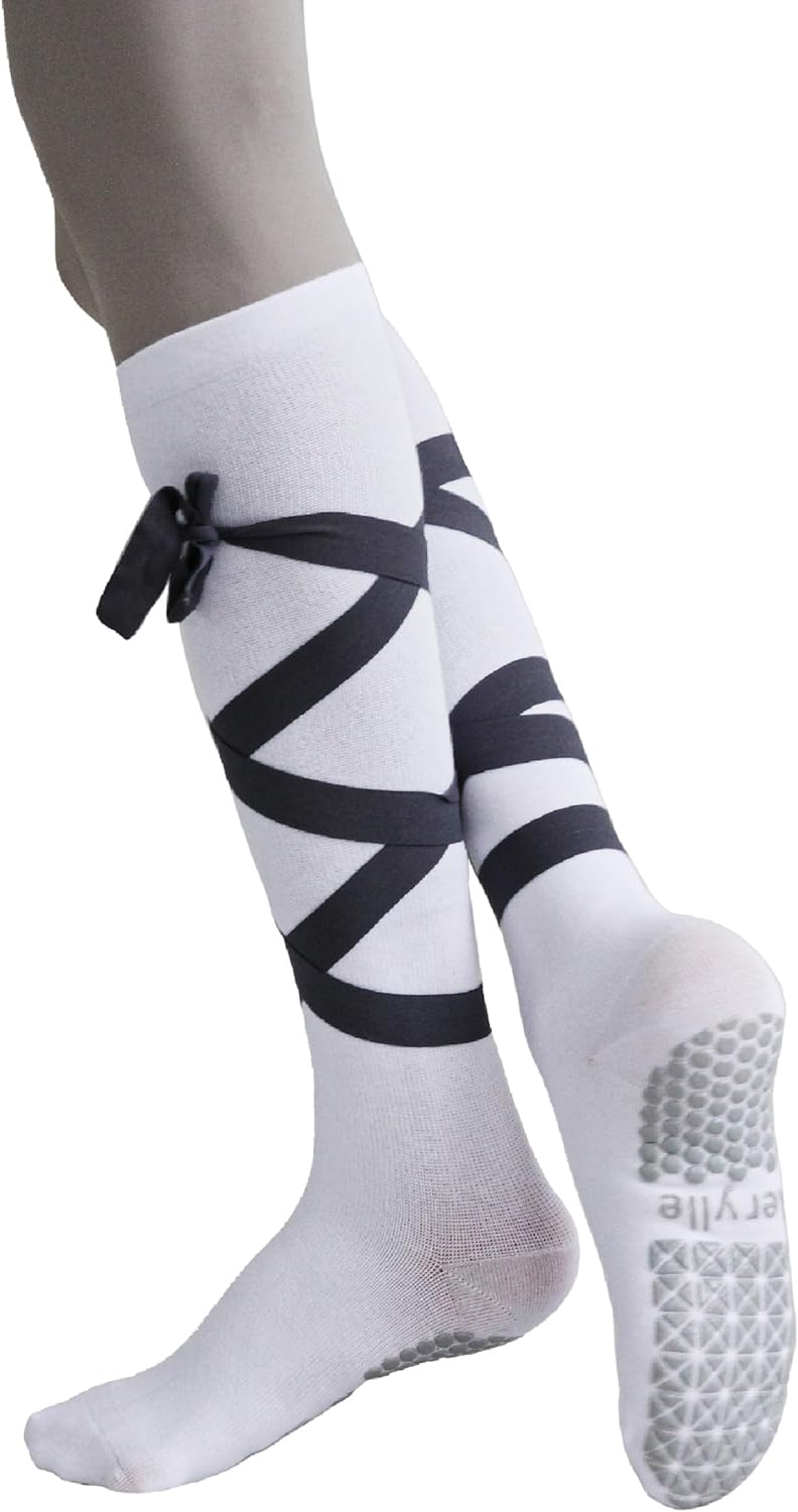 4 Pair Advanced anti slip socks with Reinforced Ankle Support, Extra-Large Anti-Skid Dots for Yoga, Pilates, Home Use
