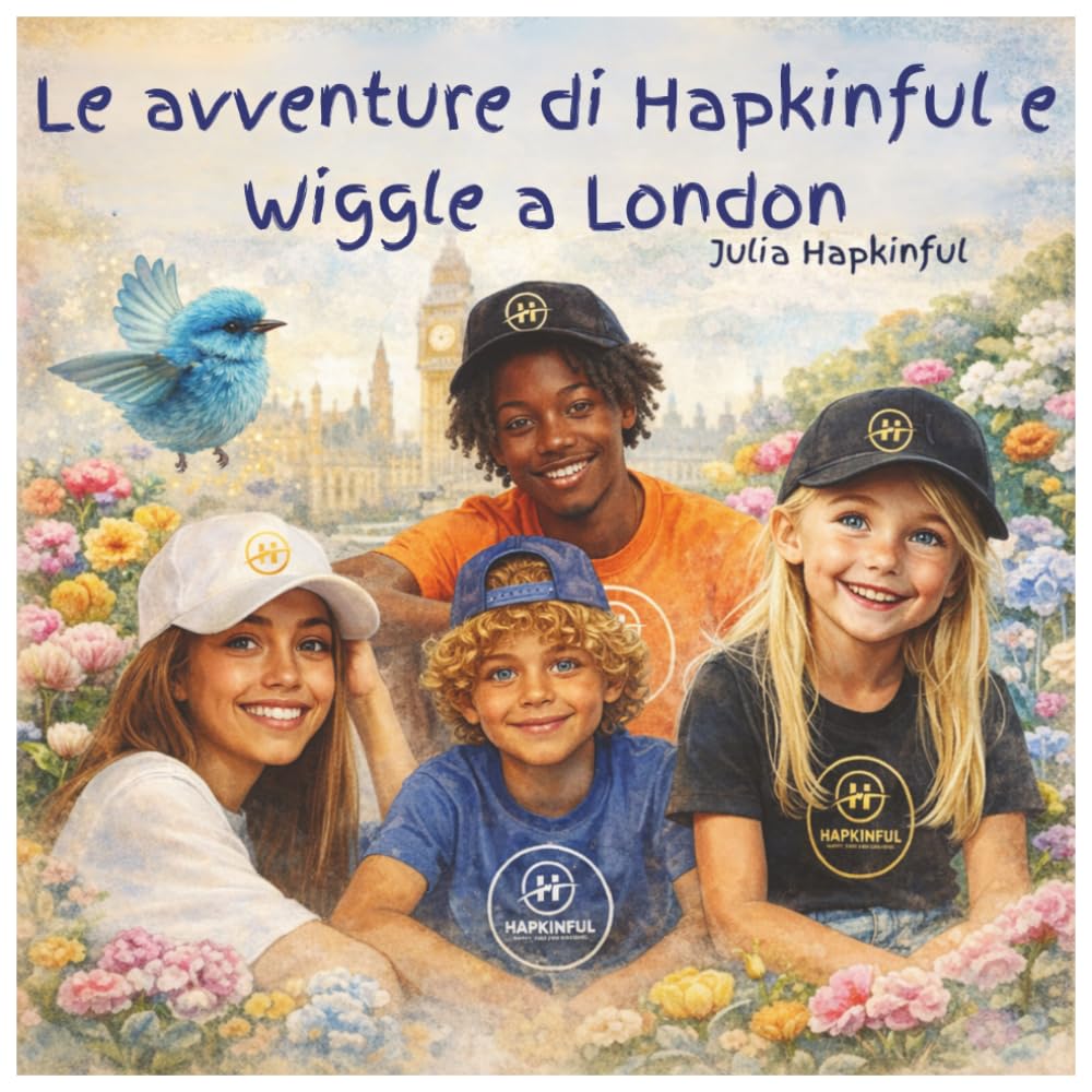 Le avventure di Hapkinful e Wiggle a Londra, Gran Bretagna. Collezione italiana. Età 4-8 anni: Un libro per bambini italiano che ispira viaggi, ... Dov'è Wiggle? Cercatelo in ogni pagina