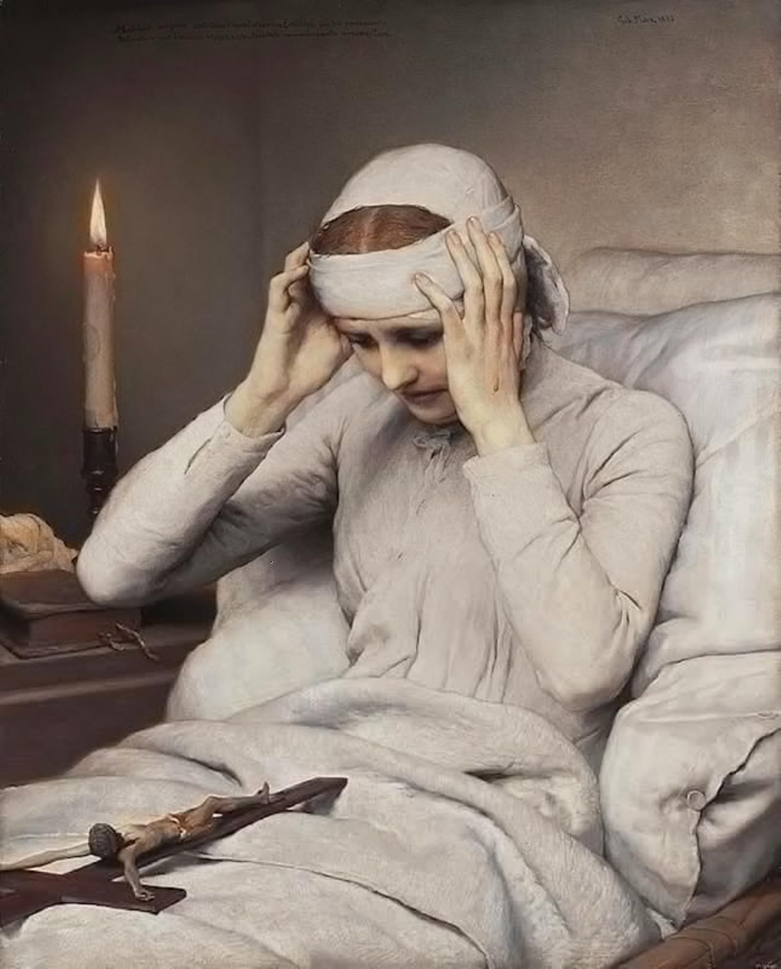 SERENDIPITP Aesthetic Poster Photo Wall Print Retro Picture the Ecstatic Virgin Anna Katharina Emmerich by Gabriel Cornelius Ritter Von Max Modern Wall Artwork for Home Decor 60x90cm