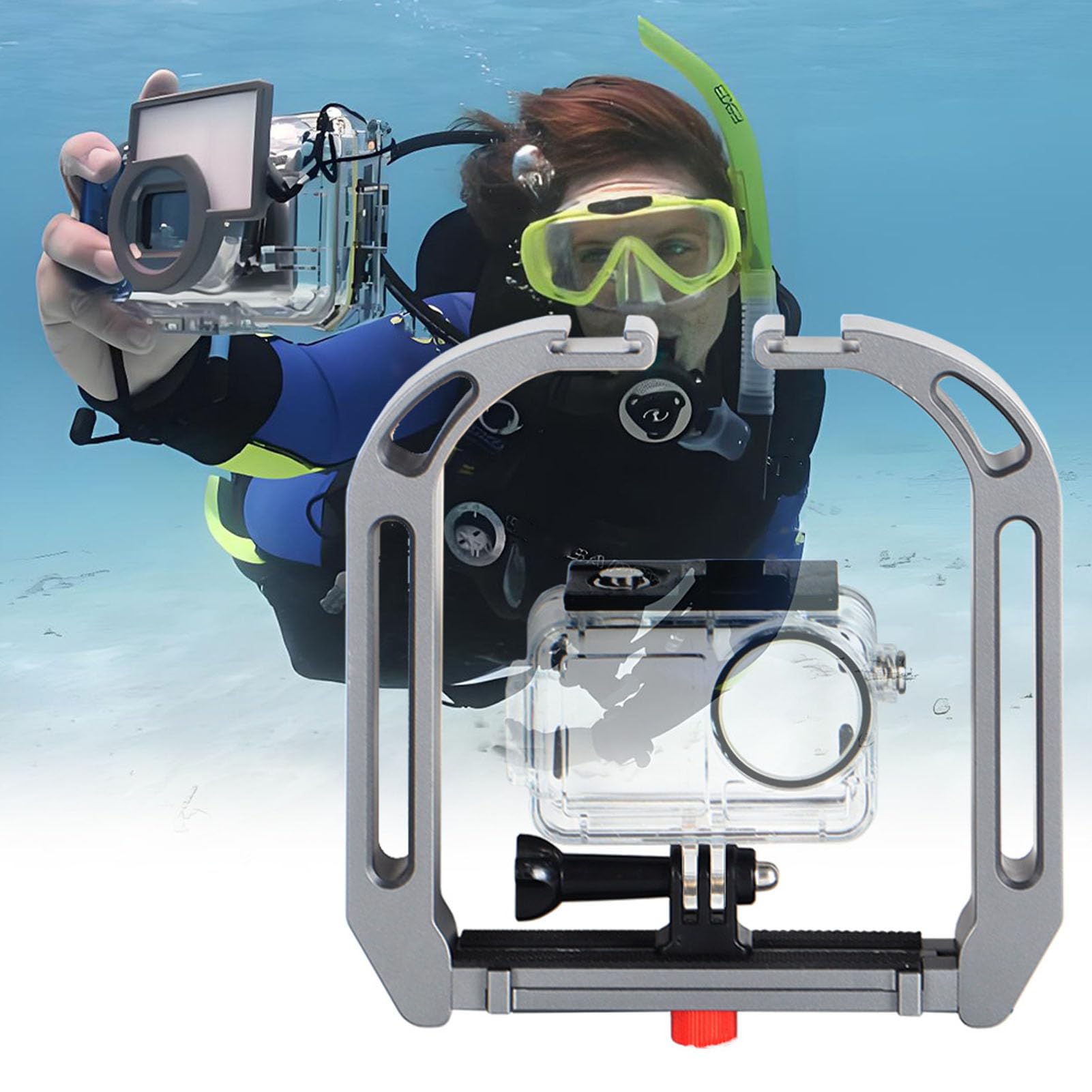 Podwodny Stabilizator, Metalowy Zestaw do Nurkowania, Klatka na kamerę Akcji z Uchwytem do Nurkowania, Surfingu, Filmowania Sportowego