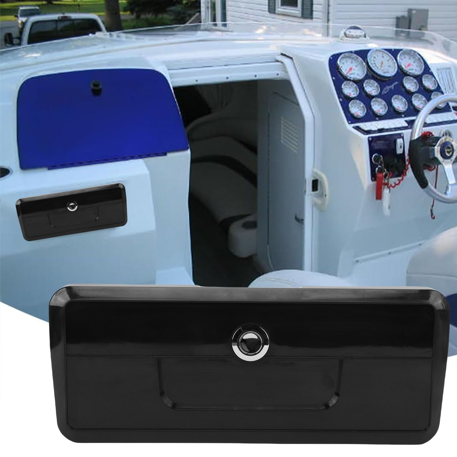 Compartimento Stoccaggio Barca, ABS Glove Box Dete Deck Sostituzione con Chiusura a Bottone Nascosta per Tagli Pesca, Barche a Vela, Yacht, Portello Accesso per Pioggia