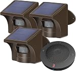 eMACROS 1/2 Mile Range Solar Wireless Driveway Alarm Outdoor Weather Resistant Motion Sensor & Detector-Security Alert System-Monitor & Protect Outside Property