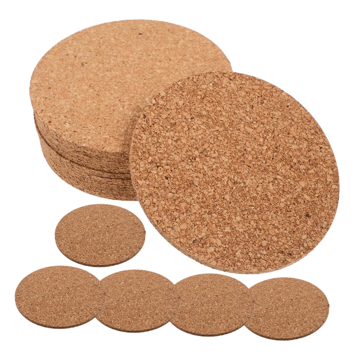 Verres en liège ronds 9 cm pour table basse : dessous de verre isolants x50