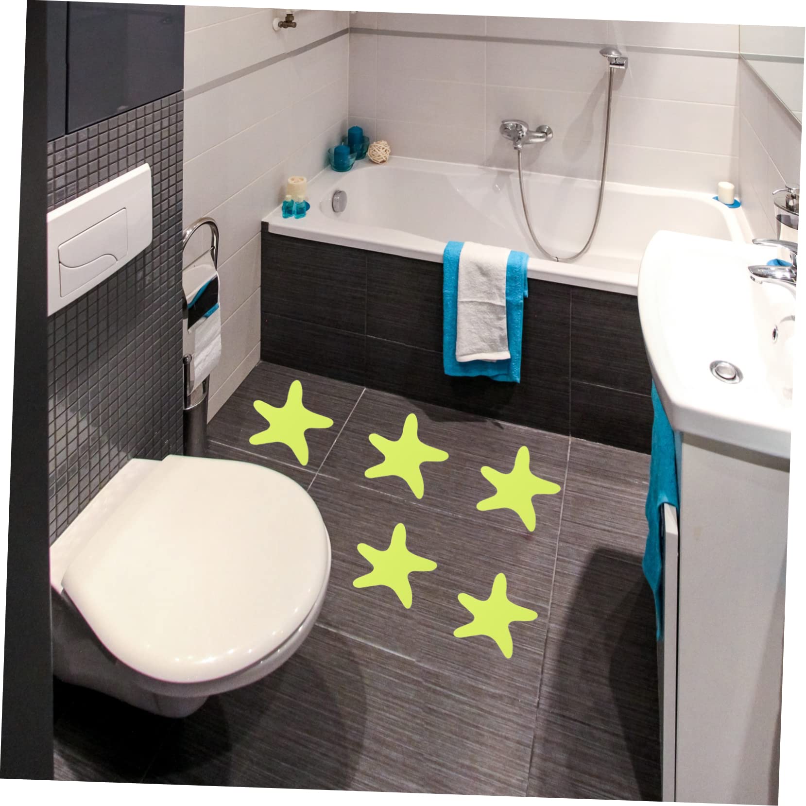 Ciieeo 5 Juegos Estrellas de mar Pegatinas Antideslizantes Piso Pegatinas Anti-Pegatinas de Piso bañera baño pequeño Pegatinas baño de niños Pegatinas Familiar Manejar Cinta Adhesiva peva