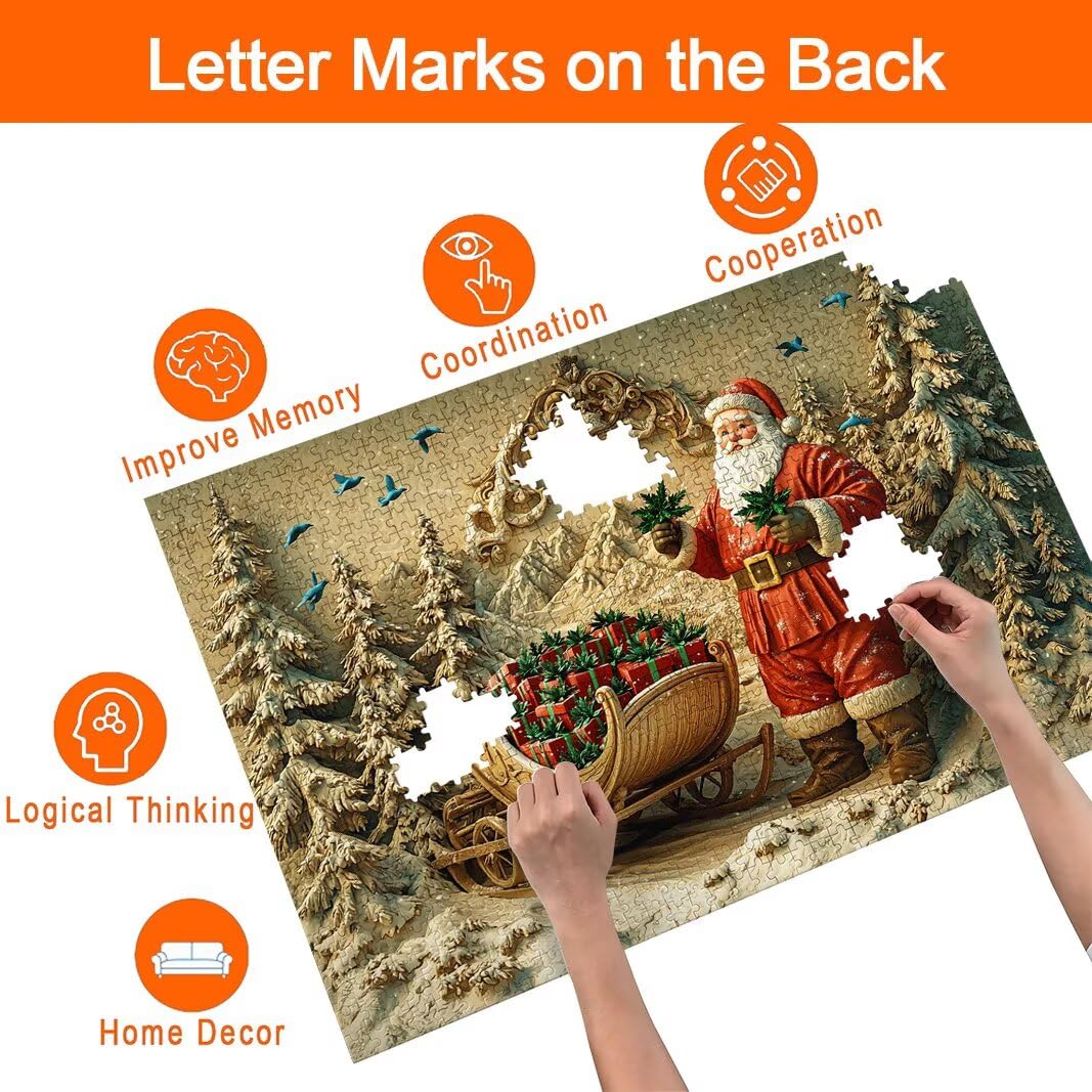 Puzzle Natale, Puzzle 2000 Pezzi Adulti per Decor, Regalo Donna/Uomo -8768