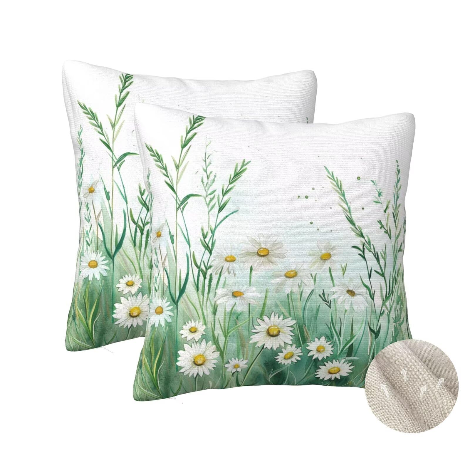 Coussins décoratifs maison lot de 2 housses vertes à offrir en cadeau de crémaillère