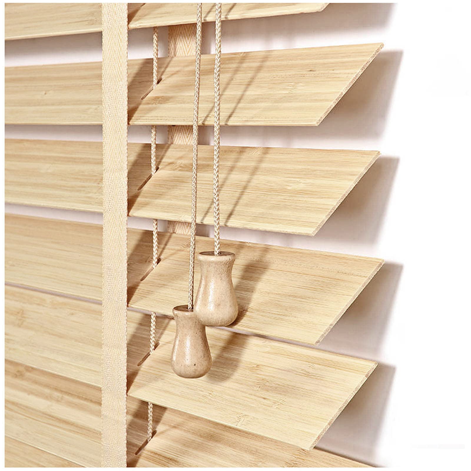 Wooden Venetian Blinds, Horizontal Blinds, Natural Light Filtering Venetian Shades, Solid Wood Window Blinds, 50-150cm/20-59in Wide,WxH-100x200cm/39.5 x 79in