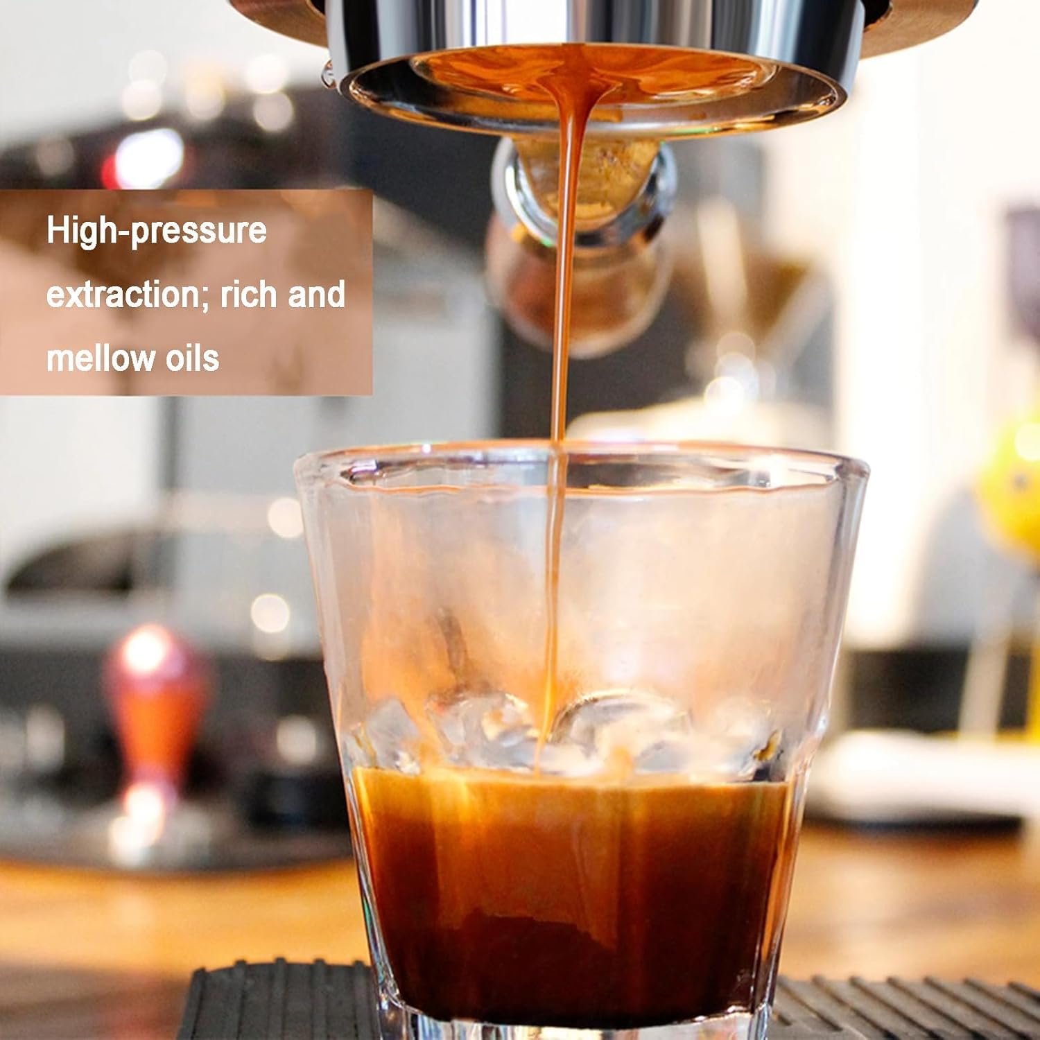 Manual Espresso Maker, Manual Lever Press Coffee Maker, with Pressure Gauge, Piston Core, Preheating Function, for Home (White)