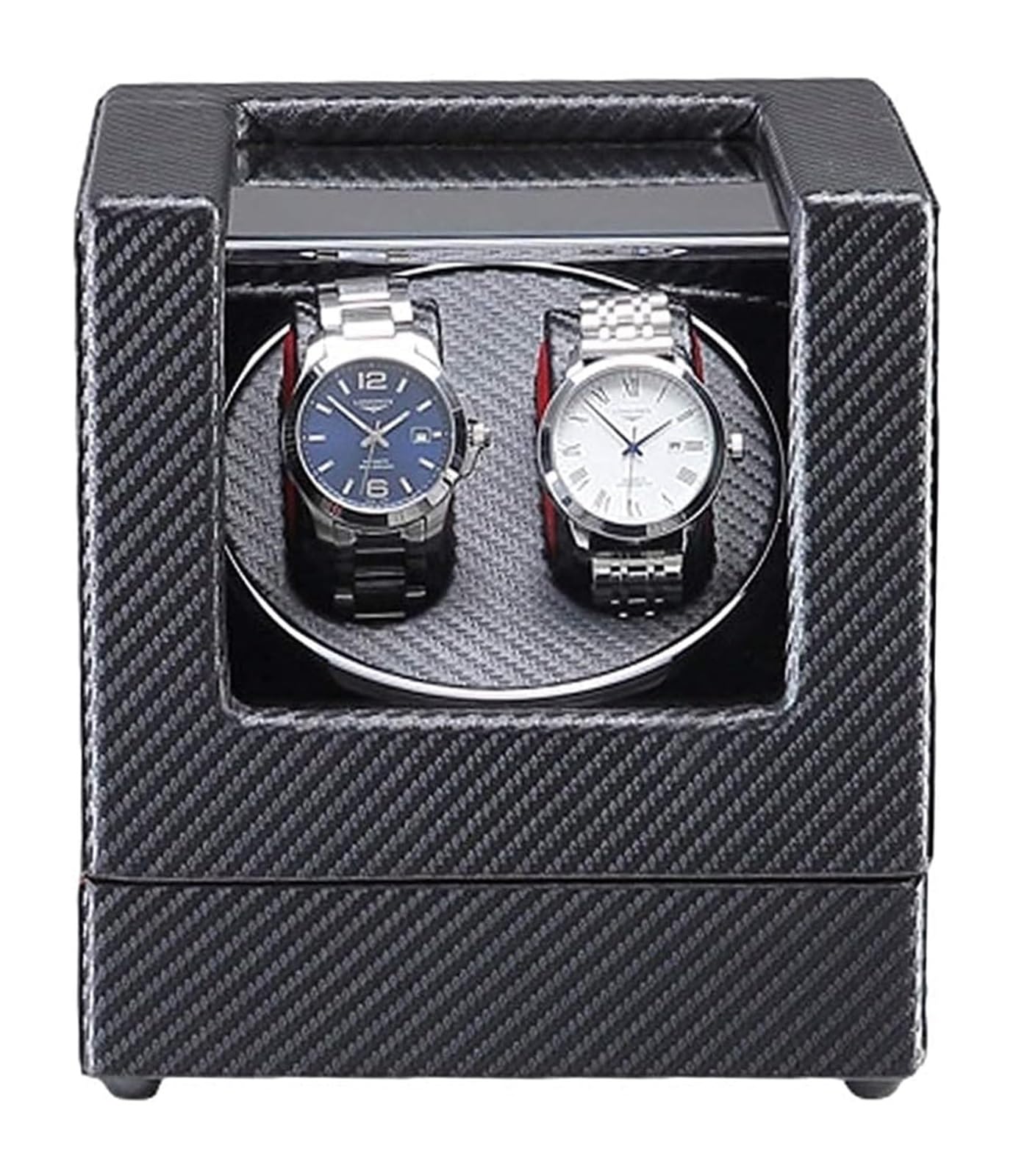 Boîte Remontoir Montre Automatique - 2 Places Avec LED - En Bois - Silencieux - Parfait Pour Collectionneurs
