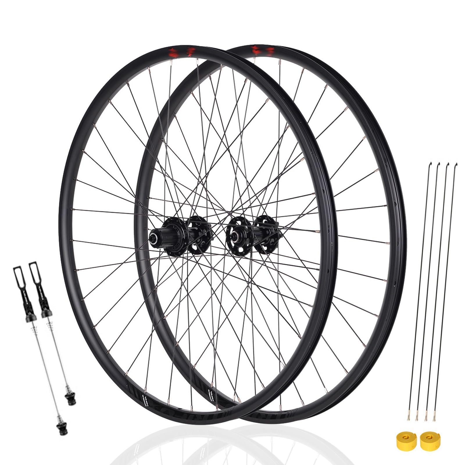 ZXGSXIOU 29IN Mountain Bike Wheelset Aluminum Alloy Front Rear Rims Quick Release Disc Brake 32H Hubs For 8-12 Speed Cassette