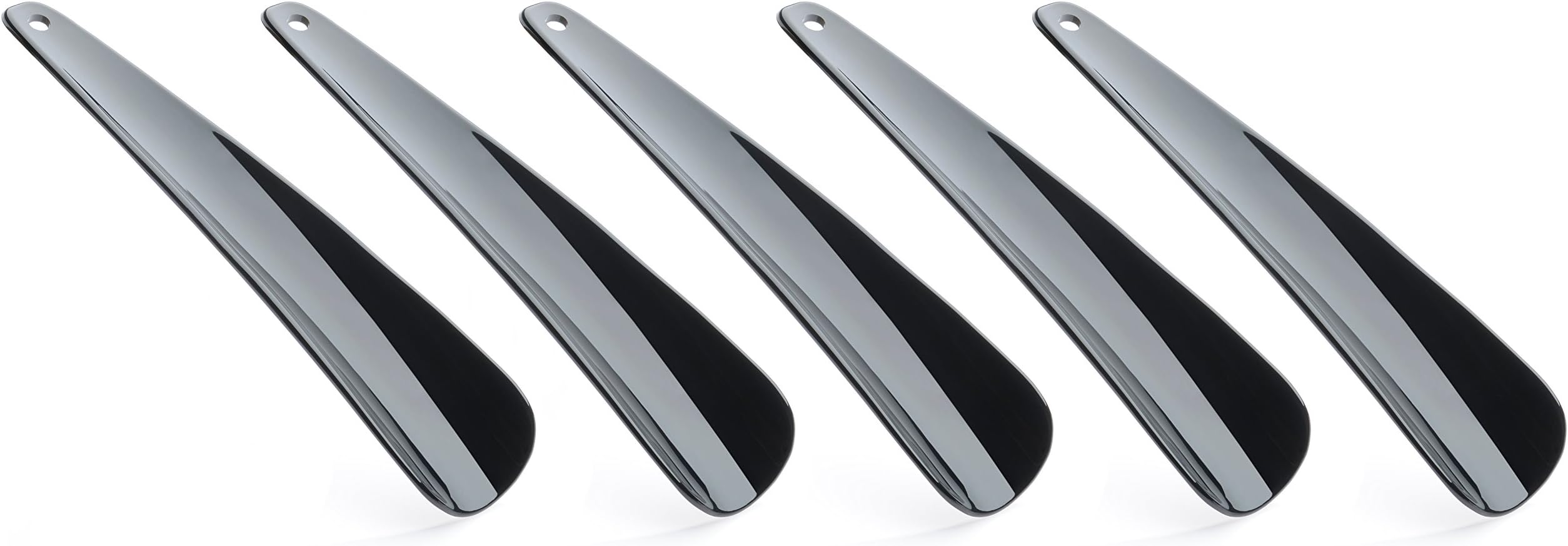 (Pack of 5) 7 1/4 Shoe Horns - MADE IN THE USA - Contour Design - Lightweight but Durable