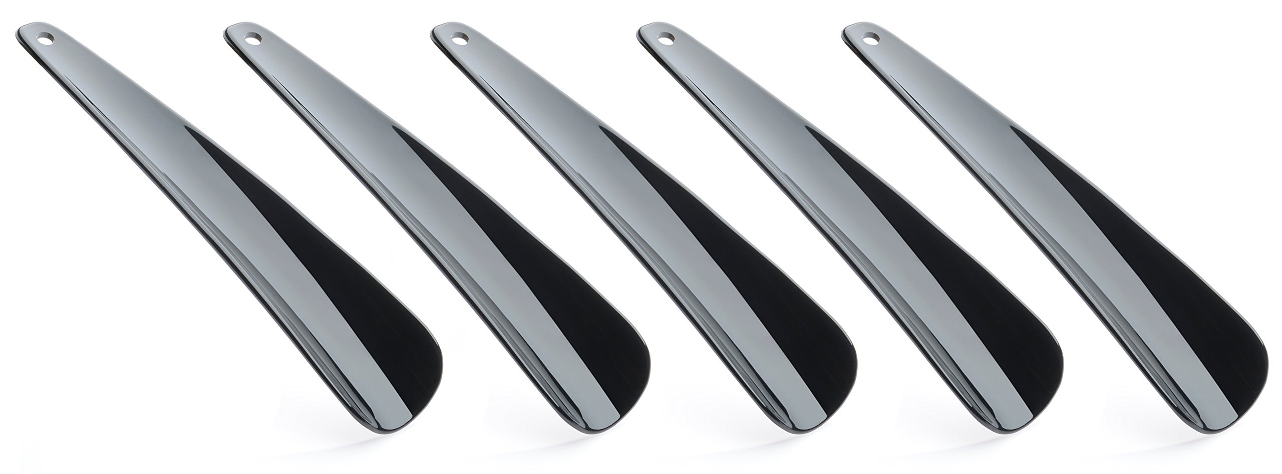 (Pack of 5) 7 1/4 Shoe Horns - MADE IN THE USA - Contour Design - Lightweight but Durable