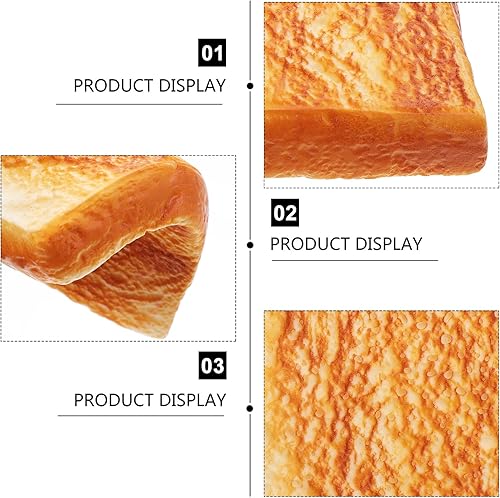 Miniatura 4 de ULTECHNOVO 2 piezas de manualidades para el hogar, vacaciones, accesorios realistas, tostadas, panadería, simulación, adorno de imitación en