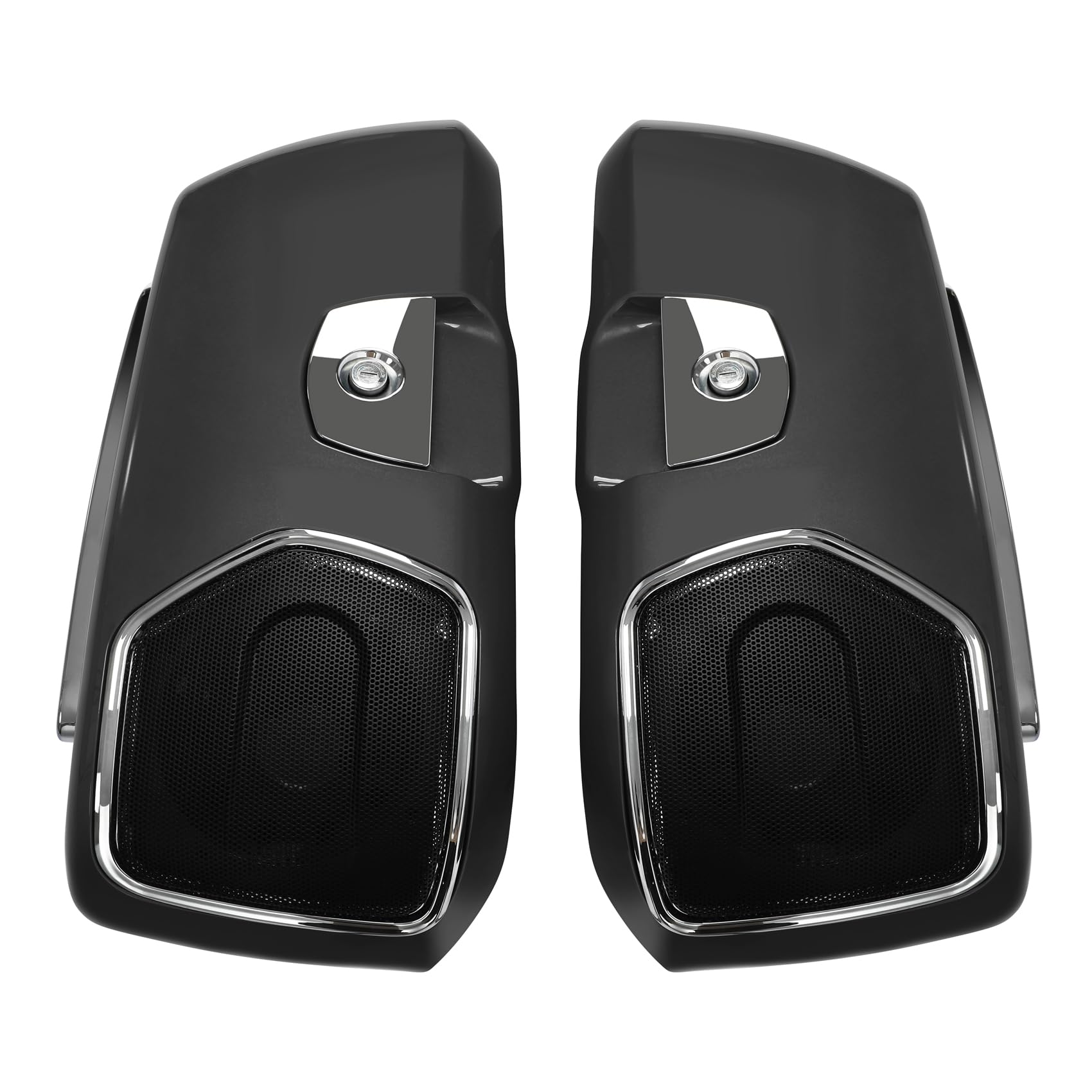 Harley Speaker Lids Chrome Saddlebags Protector Rails Fit For