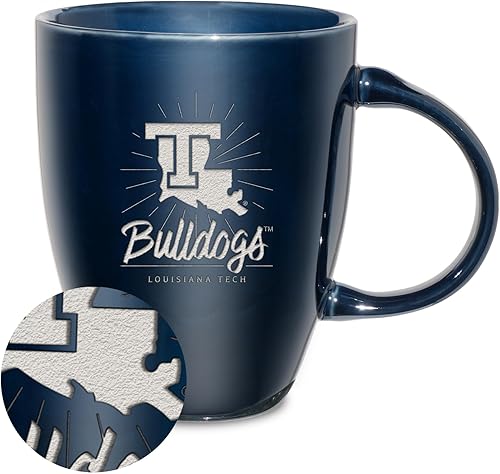 Rico Industries NCAA LBC - Taza de cerámica con grabado láser, de 18 onzas, unisex para adultos