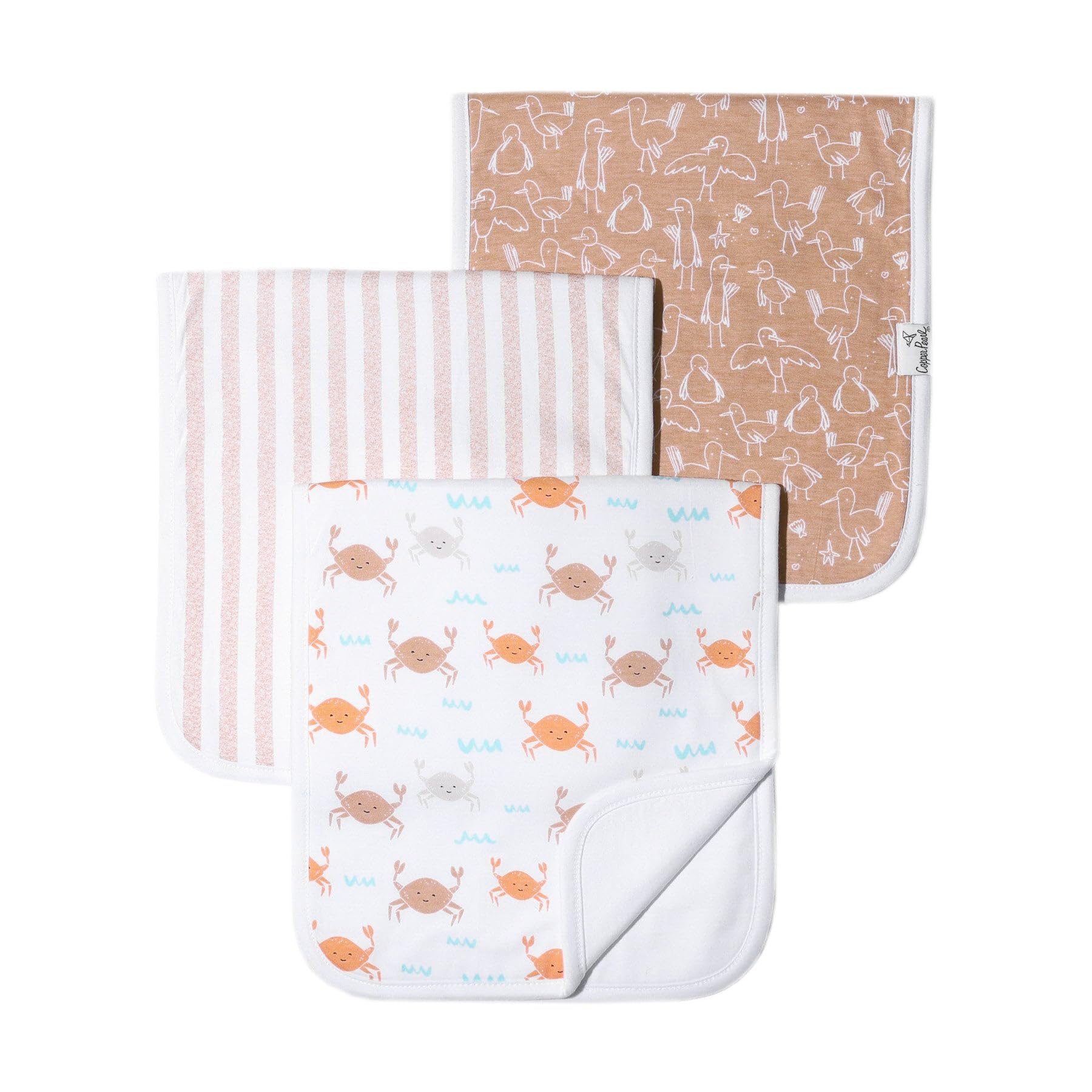 Copper Pearl Baby Burp Cloths – Premium 3-Pack, 21x10 Inches, Ultra Absorbent - View #8