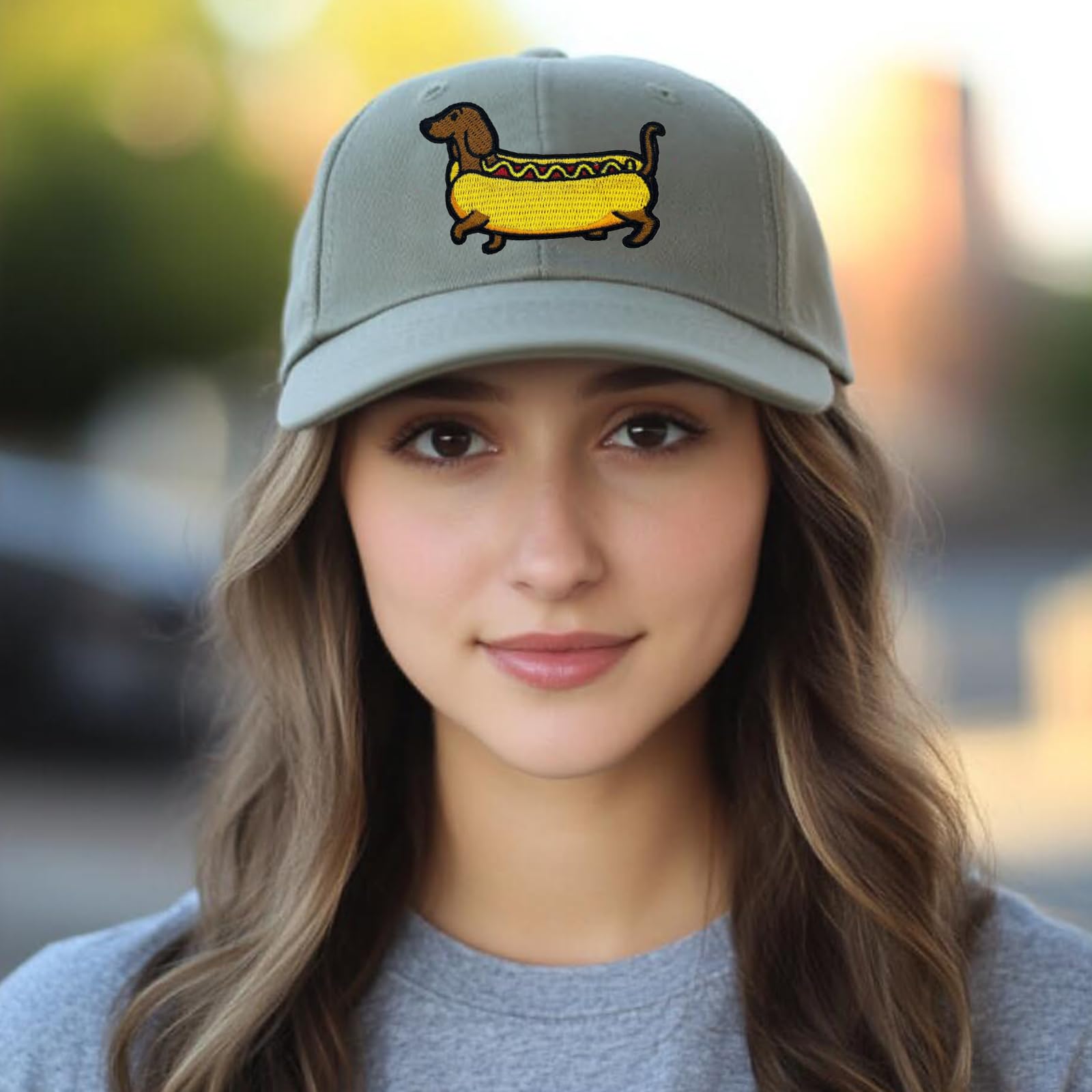 Amazon | 3インチ ダックスフント ホットドッグ 刺繍入り アイロン接着