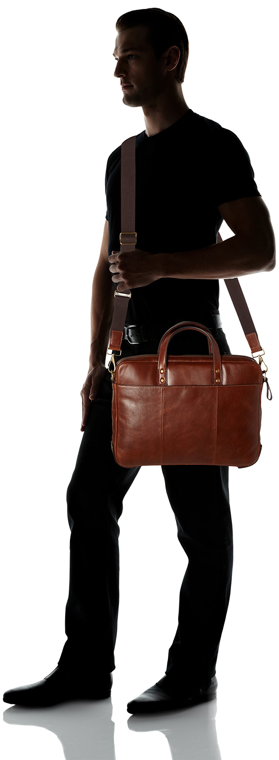 Fossil sac en cuir pour hommes Haskell 38,1 cm L x 5,08 cm L x 27,94 cm H