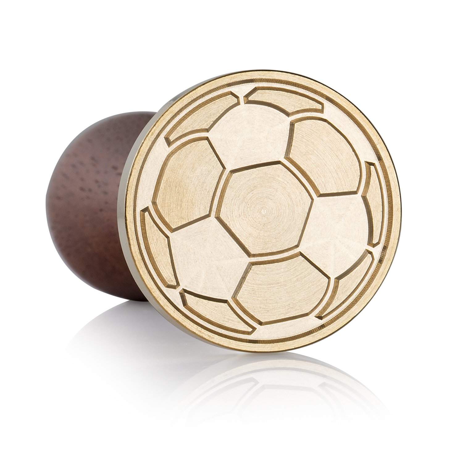 Mceal Sceau de cire - Grand sceau de 30 mm de diamètre - Tête en laiton argenté avec poignée en bois - Série A à Z - Lettre P