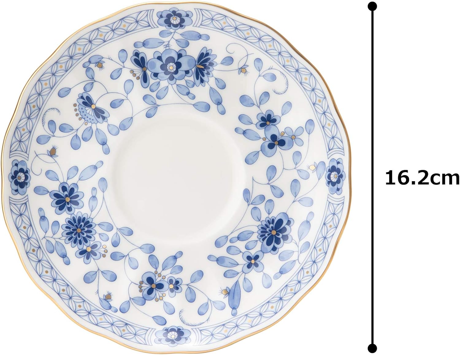 Narumi 9682-1394 Cup Saucer, Milano, Blue, Diameter 6.3 inches (16 cm), For Tea Coffee Morning, Made in Japan