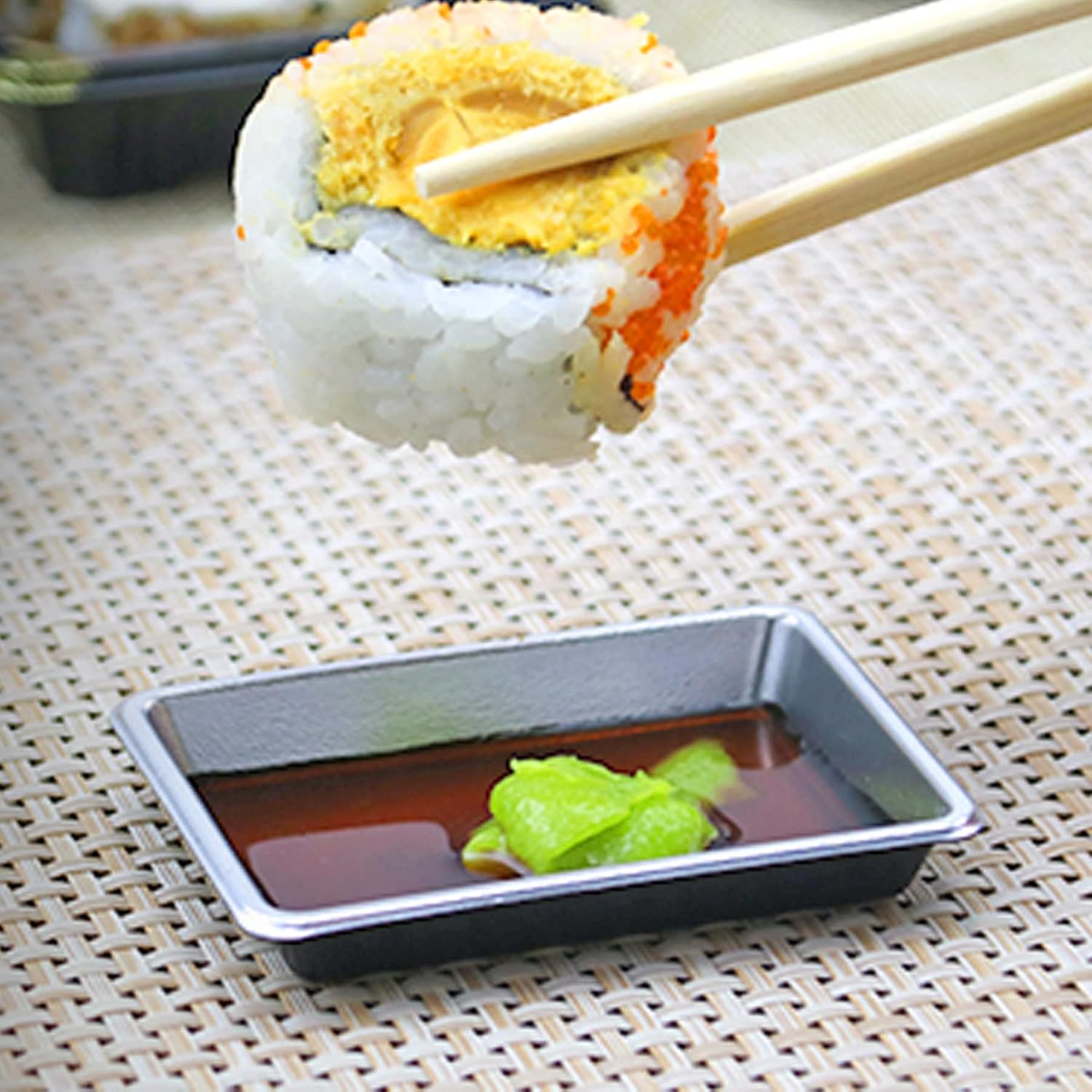 100Pcs Rectangle Disposable Sauce Dishes, Mini Dipping Dessert Plates Sauce Plate Soup Plate Soy Sauce Dishes Seasoning Dish Appetizer Plates for Home Restaurant - Silver