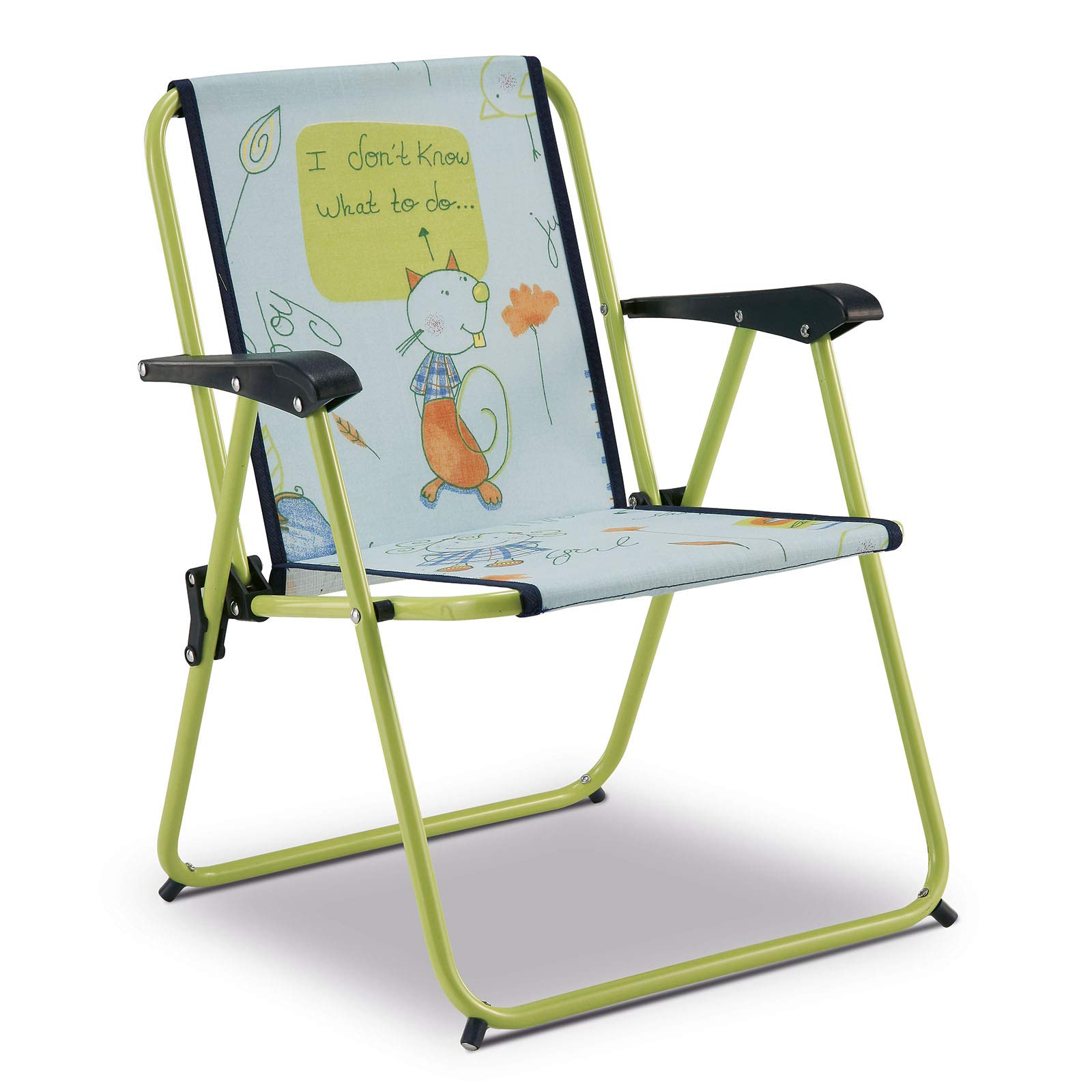 Silla Plegable Infantil Jardín o Playa Acolchada 42x40x52 cm y Divertido Diseño Infantil
