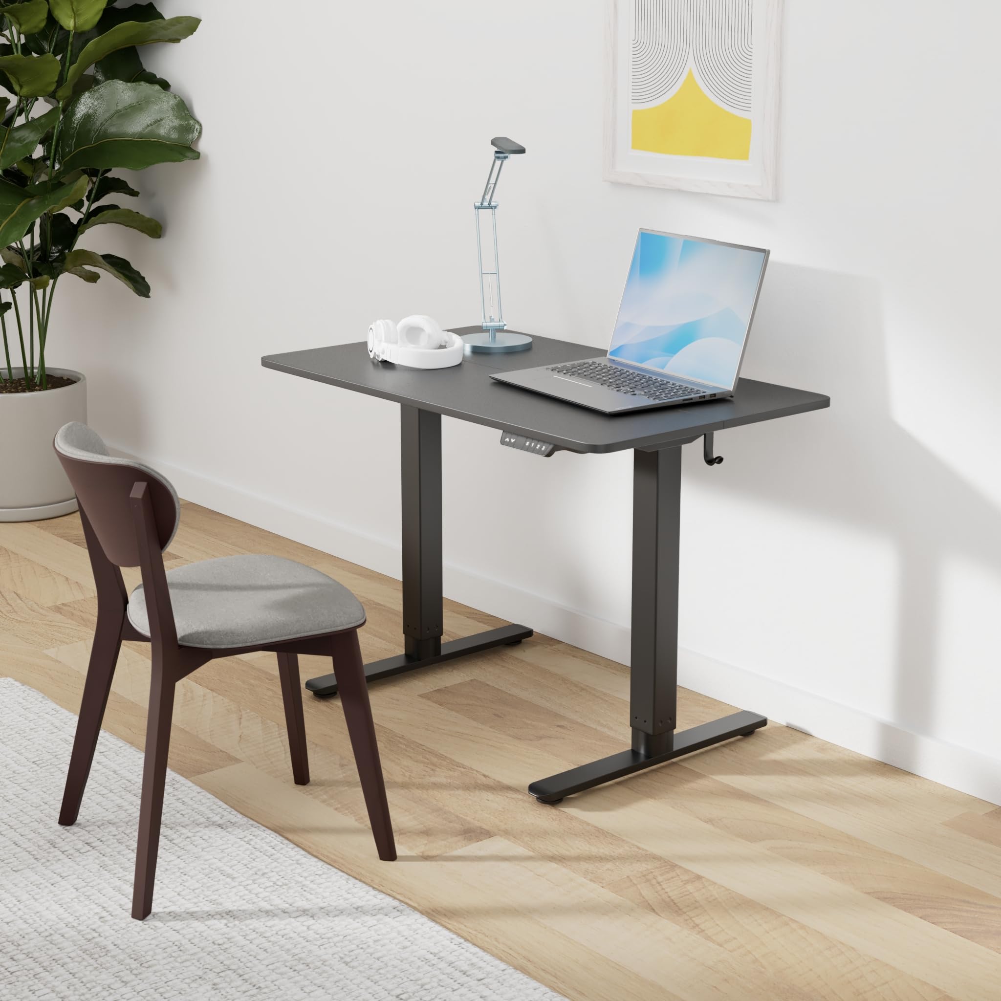 Cubiker 59.1" L-Shaped Gaming Desk, Home Office Computer Desk with Monitor Stand, Walnut view 2