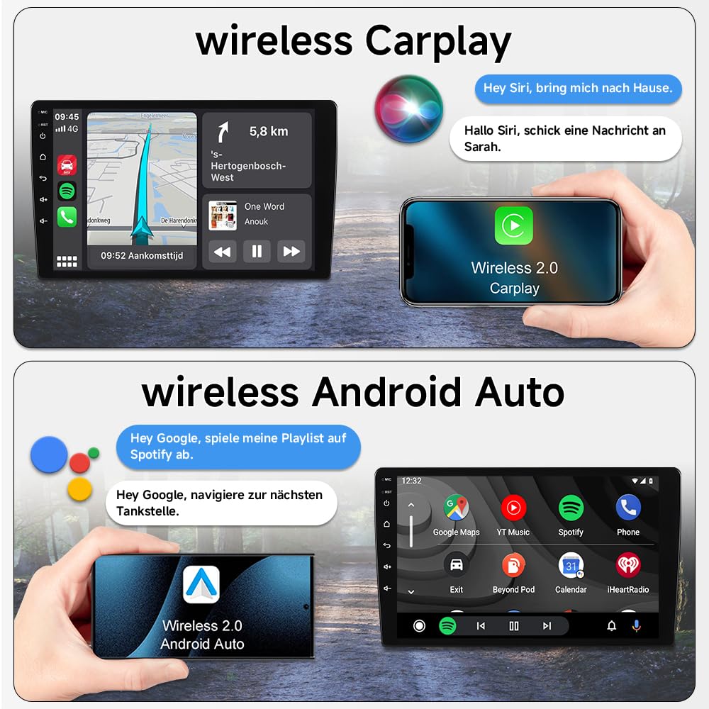 Autoradio 10.1 pollici per Mercedes Benz Sprinter W907 2019‑2023 | Android 15, 4+64GB, Stereo Touchscreen, Wireless CarPlay Android Auto, Bluetooth 5.4, GPS Navigatore, WiFi 6.0, USB, DSP