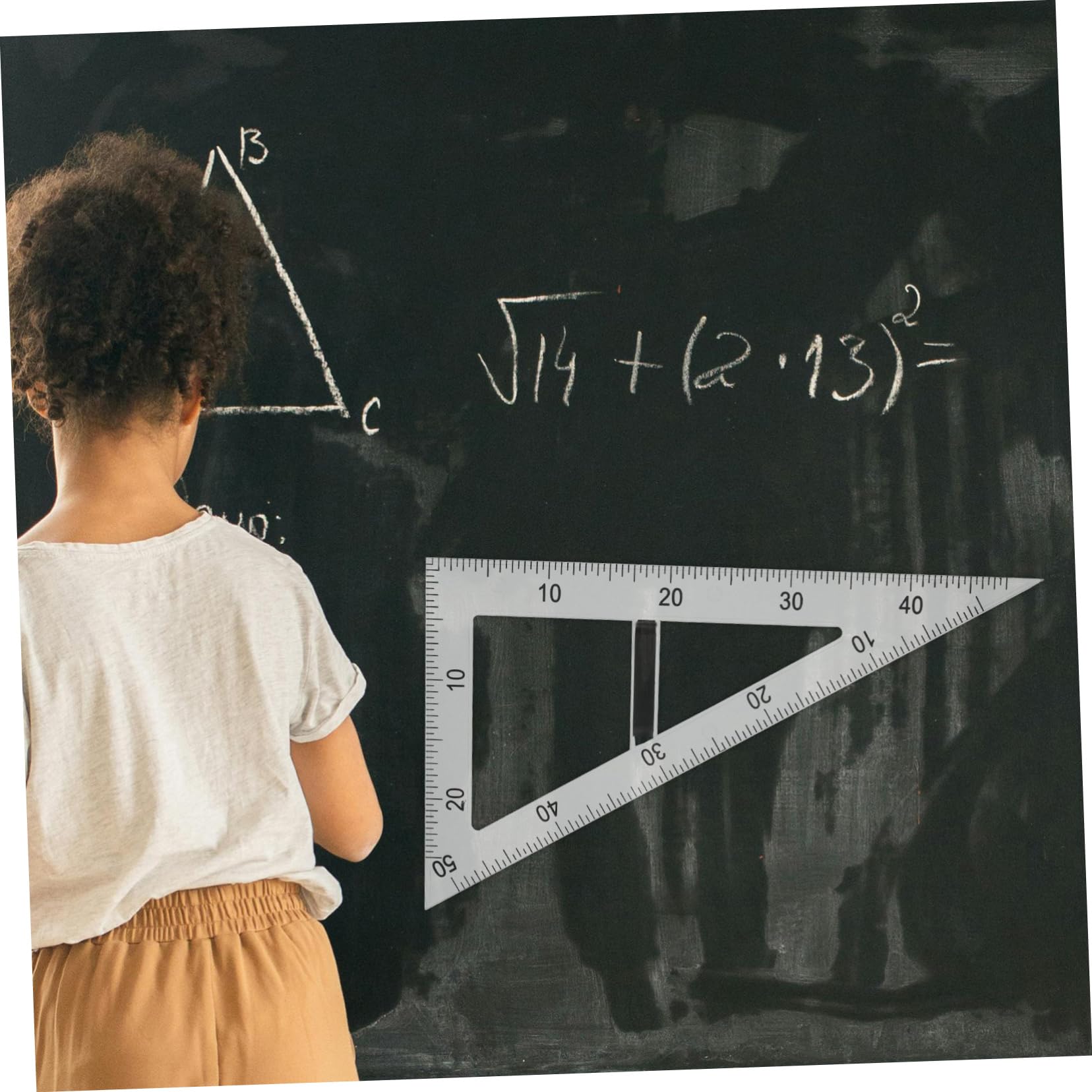Righello Osservazione e Abs Magnetico Triangolare Strumenti, Disegno per Geometria Fisica, per Insegnamento Scolastico