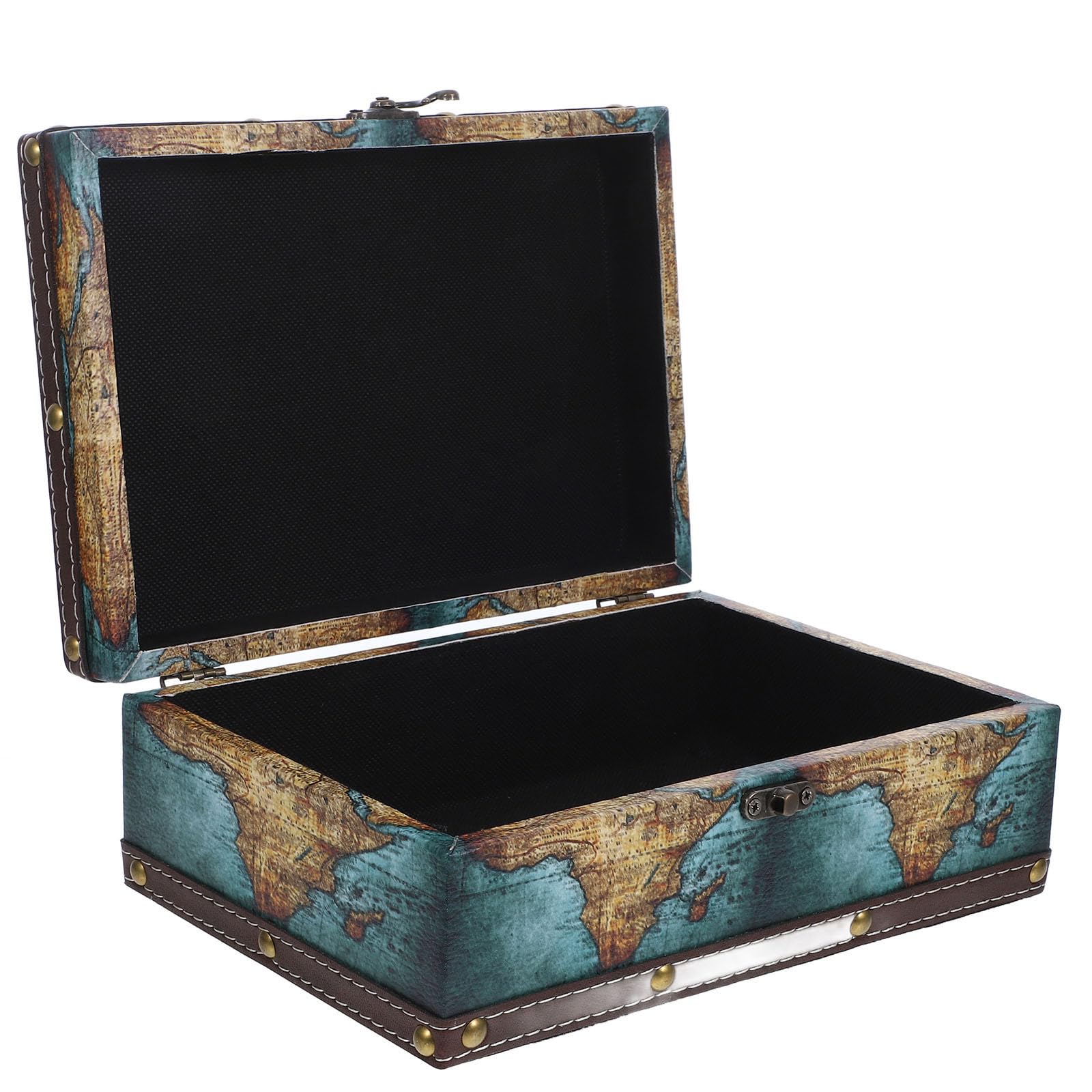 Coffret à bijoux en bois bleu à offrir comme cadeau de décoration