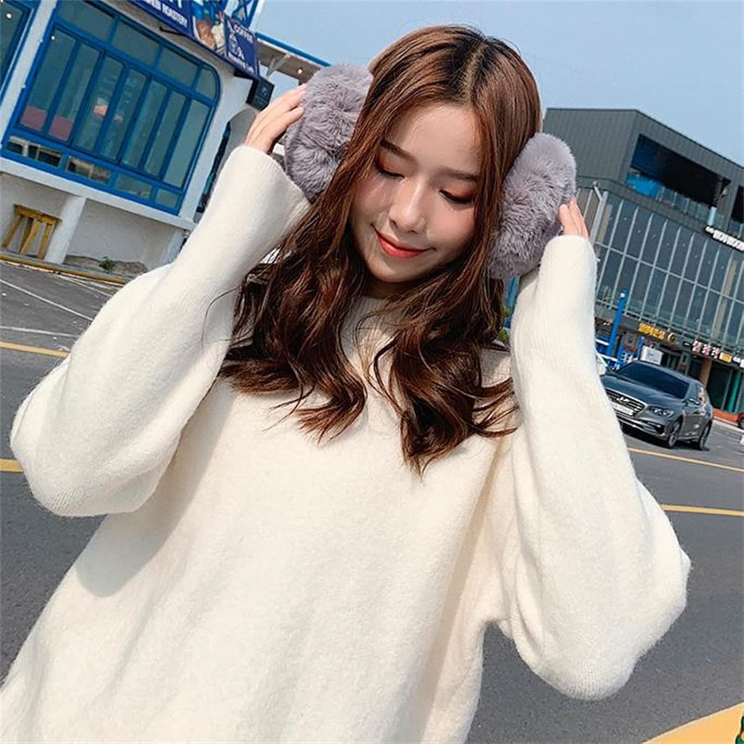 Earmuffs for Women Winter Winter Warm Earmuffs Plush Antifreeze Folding Outdoor